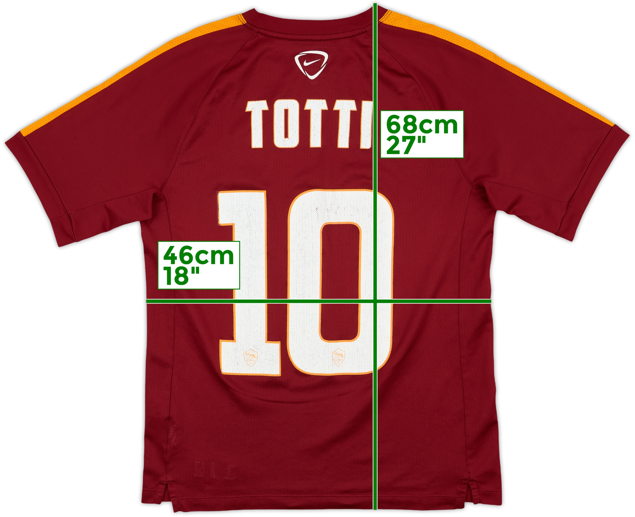 Totti 2014-15 Roma Nike Training Shirt Totti #10 - 6/10 - (L)