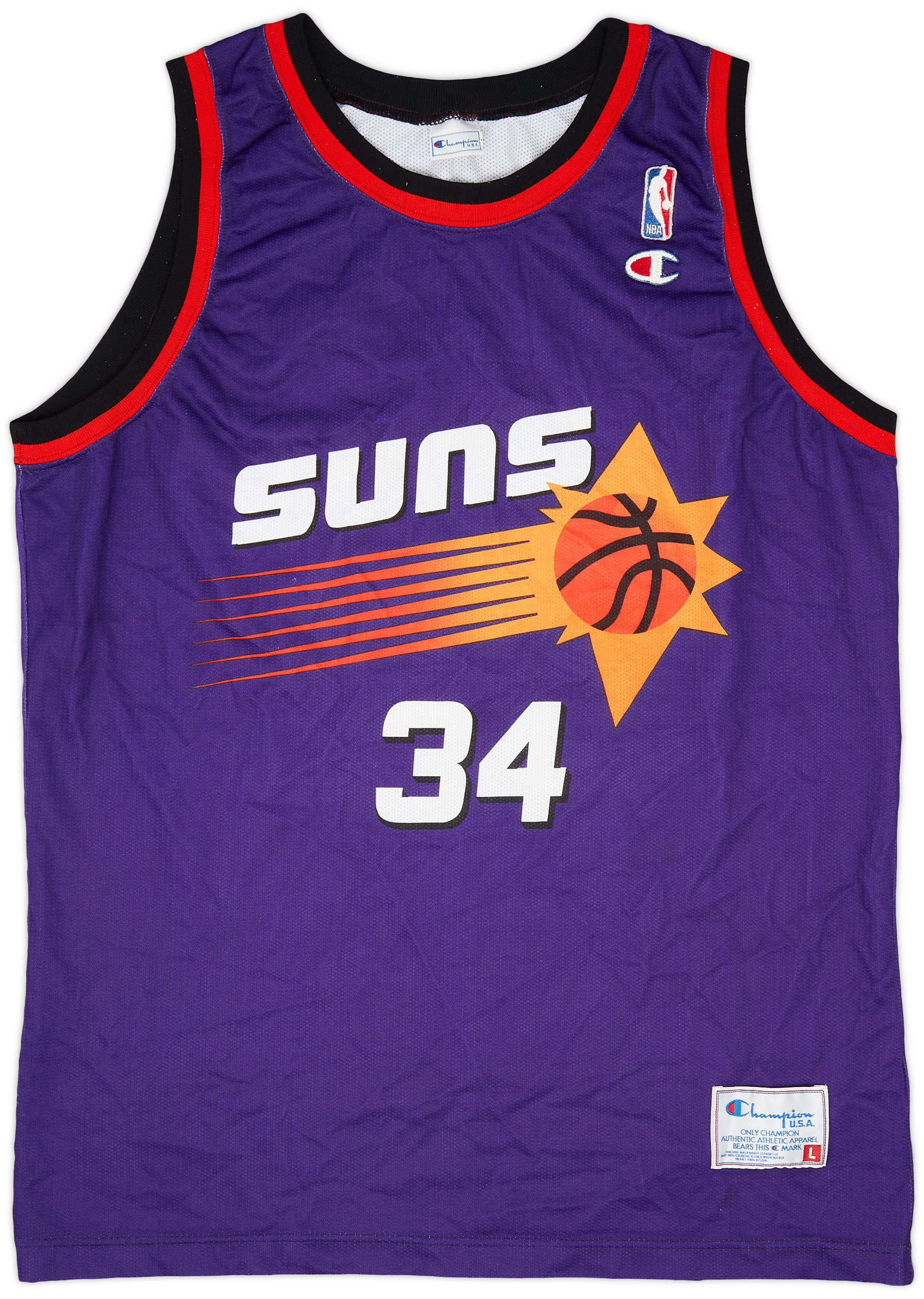 1992-96 Phoenix Suns Barkley #34 Champion Away Jersey (Excellent) L