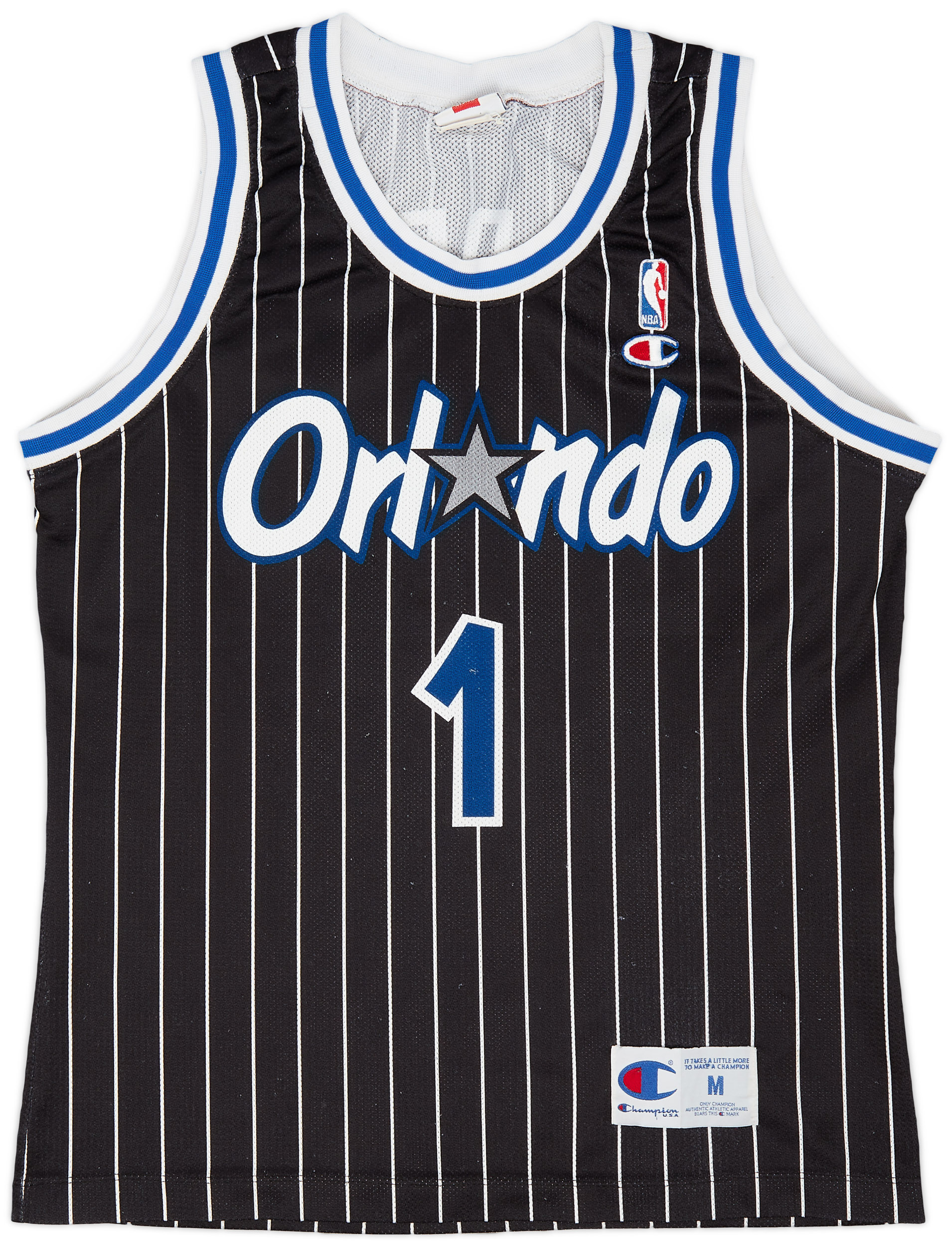 1993-94 Orlando Magic Hardaway #1 Champion Away Jersey (Very Good) M
