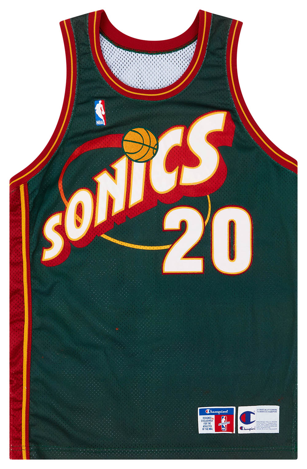1995-01 Authentic Seattle SuperSonics Payton #20 Champion 1995-01 Authentic Seattle SuperSonics Payton #20 Champion