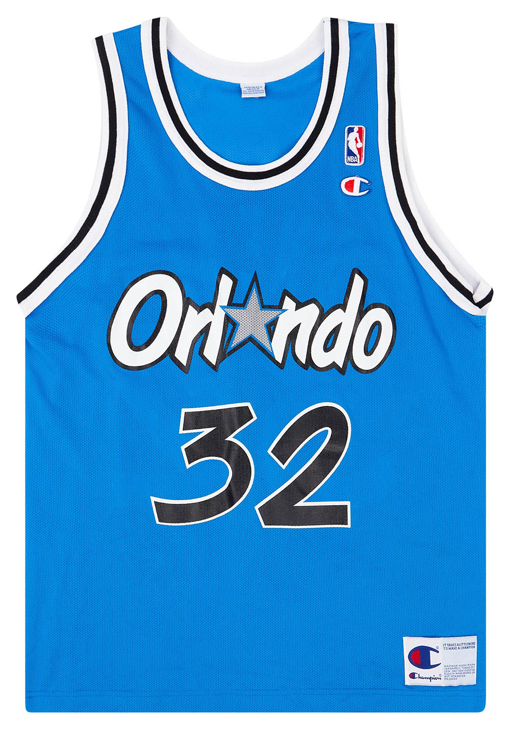 1995-96 Orlando Magic O'Neal #32 Champion Away Jersey (Excellent) L