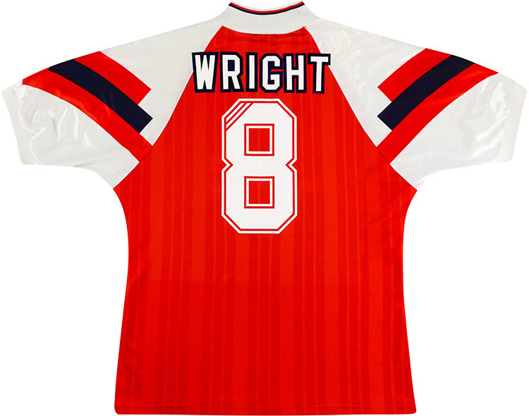 1992 94 Arsenal Home Shirt Wright 8 Excellent L