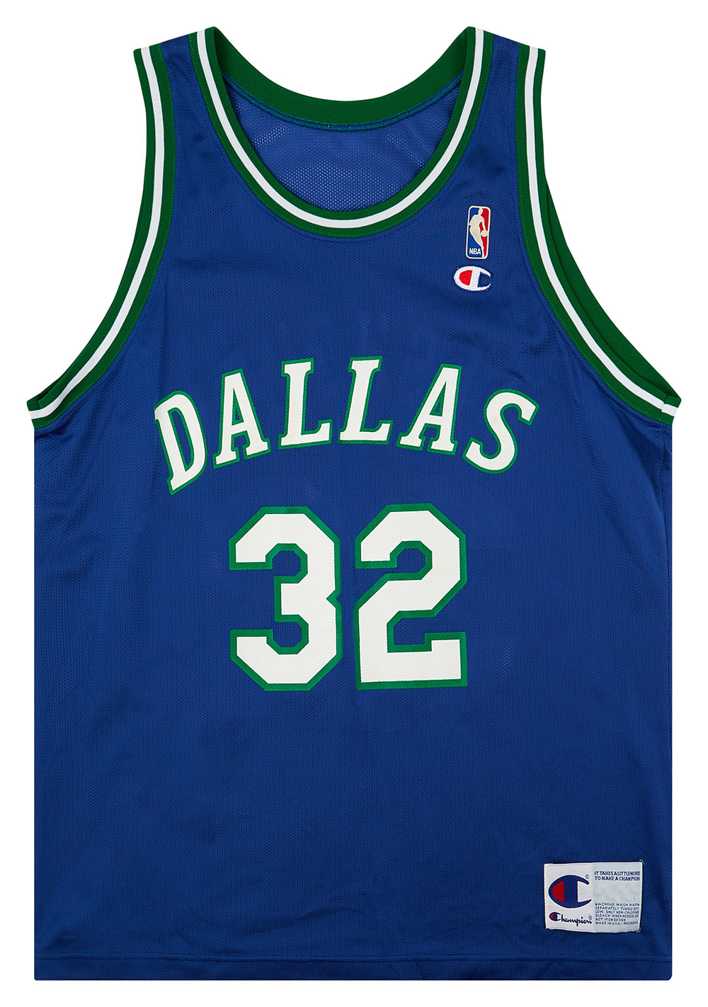 1993-95 Dallas Mavericks Mashburn #32 Champion Away Jersey (Very Good) L