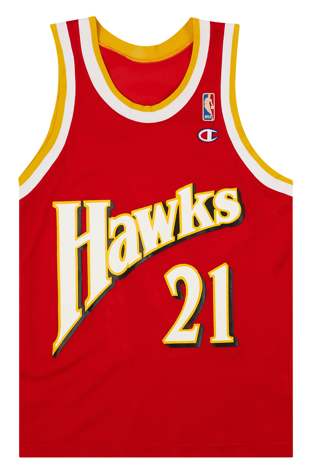 1992 94 Atlanta Hawks Wilkins 21 Champion Away Jersey Excellent S 1992-94-atlanta-hawks-wilkins-21-champion-away-jersey-excellent-s