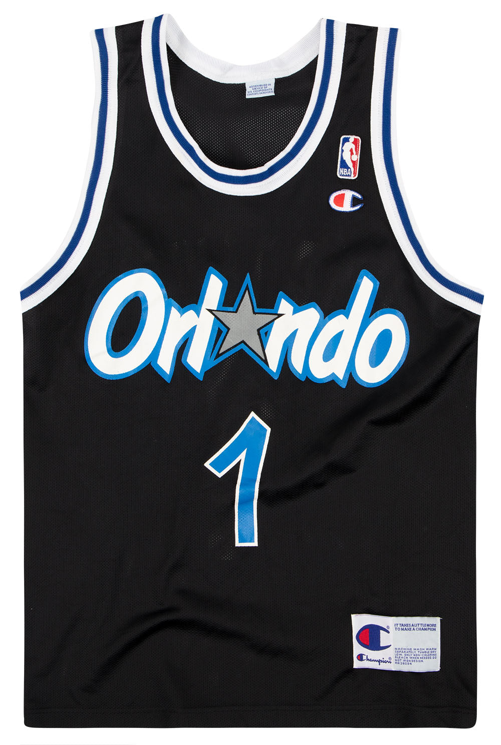 1995-98 Orlando Magic Hardaway #1 Champion Jersey (Alternate) M