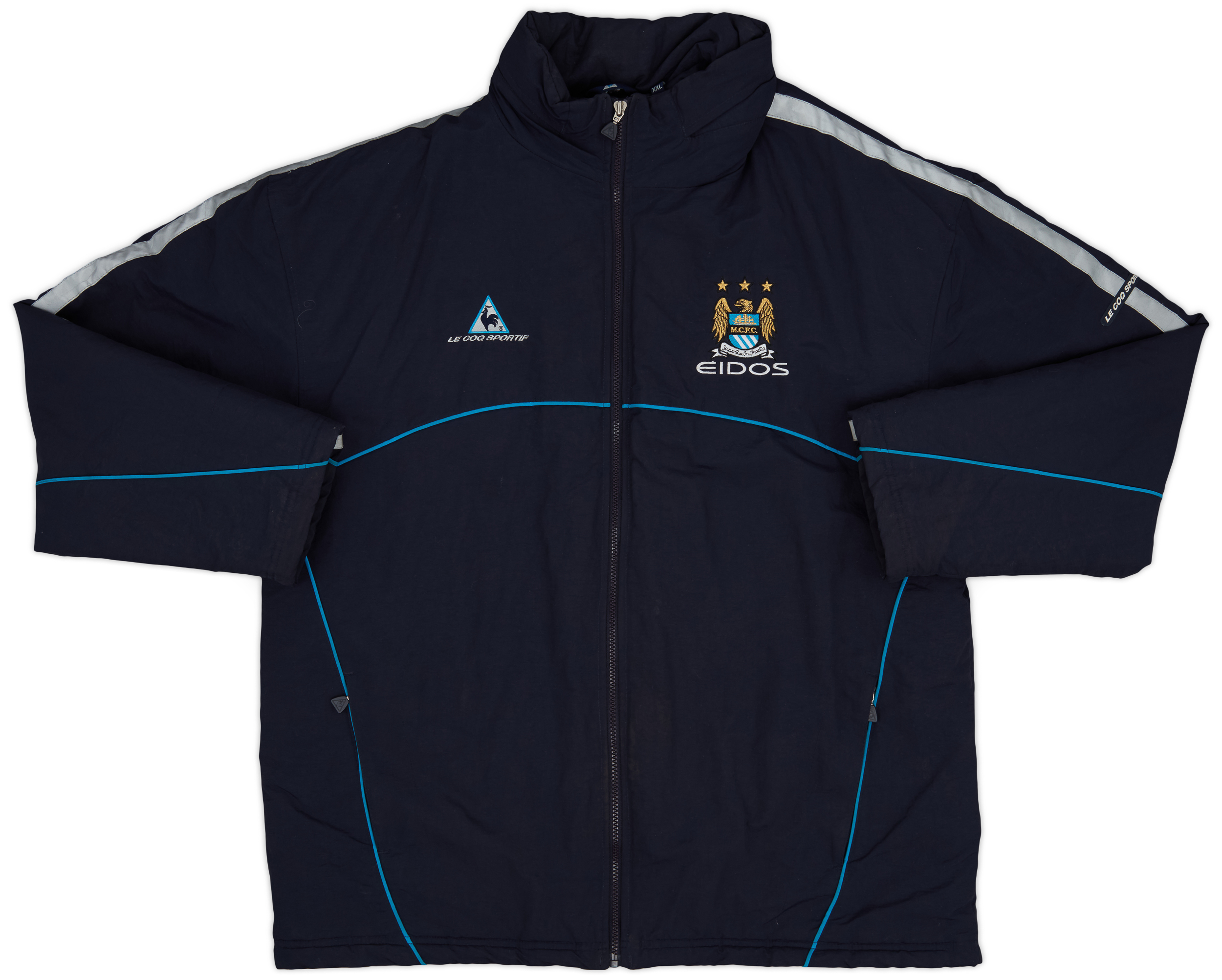 Sweat-shirt Vintage Rare Manchester City Le Coq Sportif - Taille XXL - Années 1999-2001 - Homme