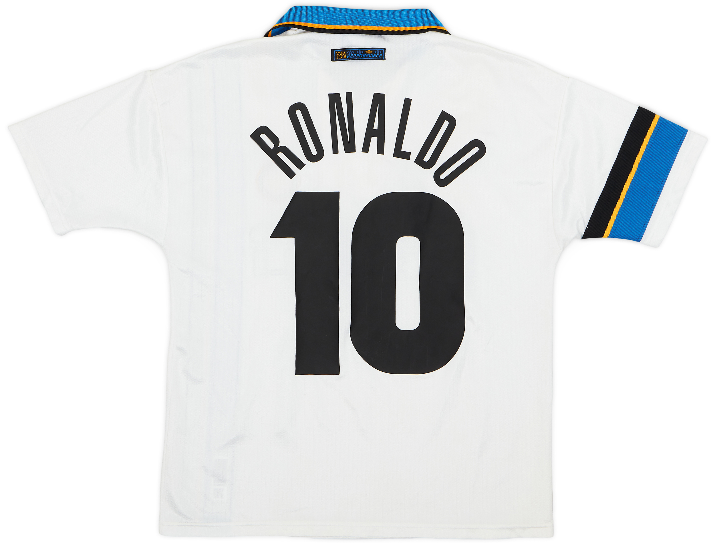 【正規1997-98 Umbro Inter home Ronaldo #10】 UMBRO Inter Milan Home Jersey 1997-98 Ronaldo #10 Blue Black