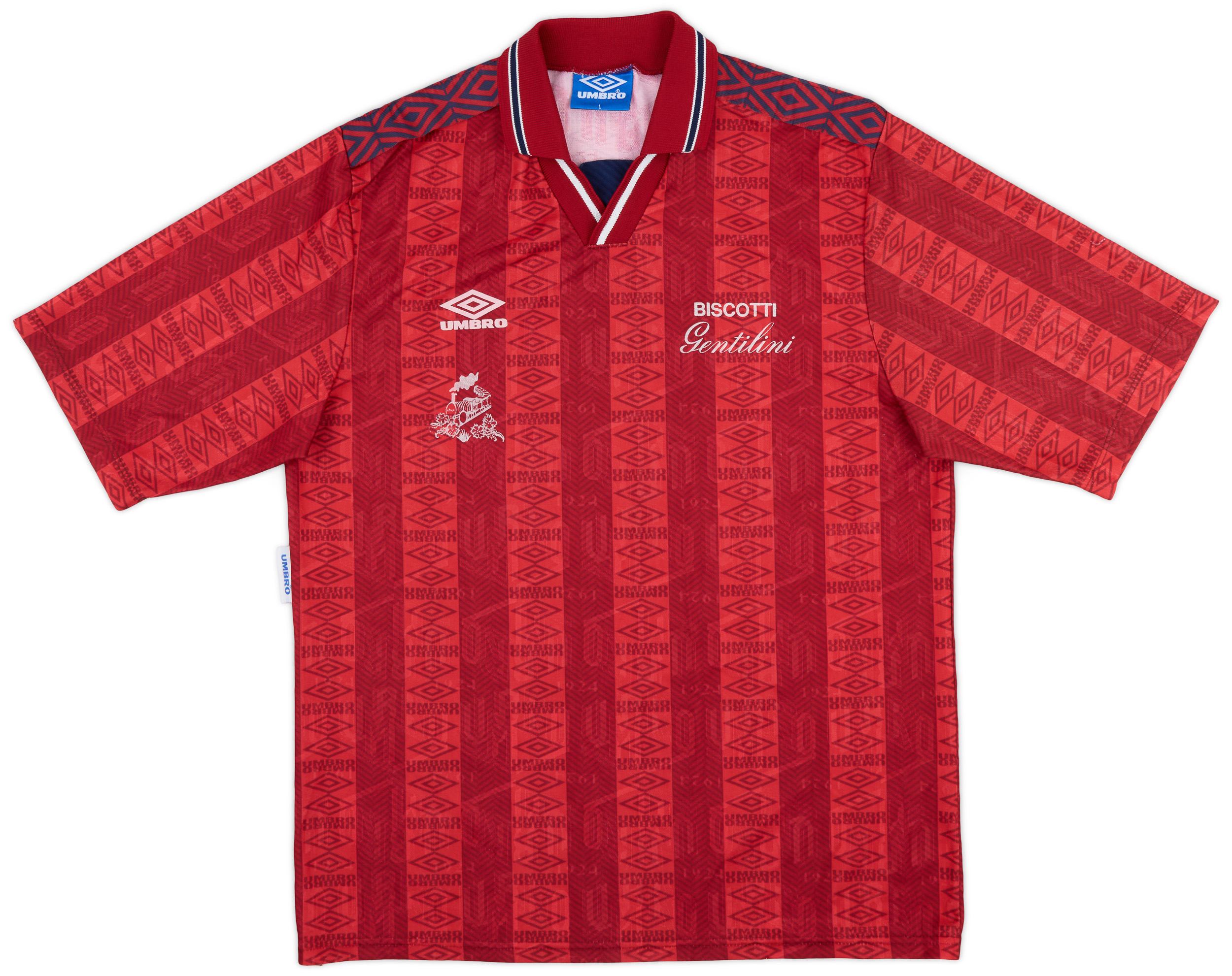 Maillot Foot Vintage Umbro Rouge Taille S Années 1990 Template #2