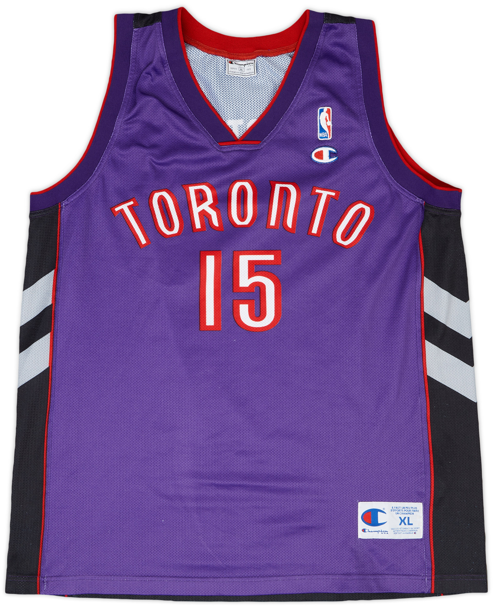 1999-03 Toronto Raptors Carter #15 Champion Away Jersey - 9/10 - (XL)