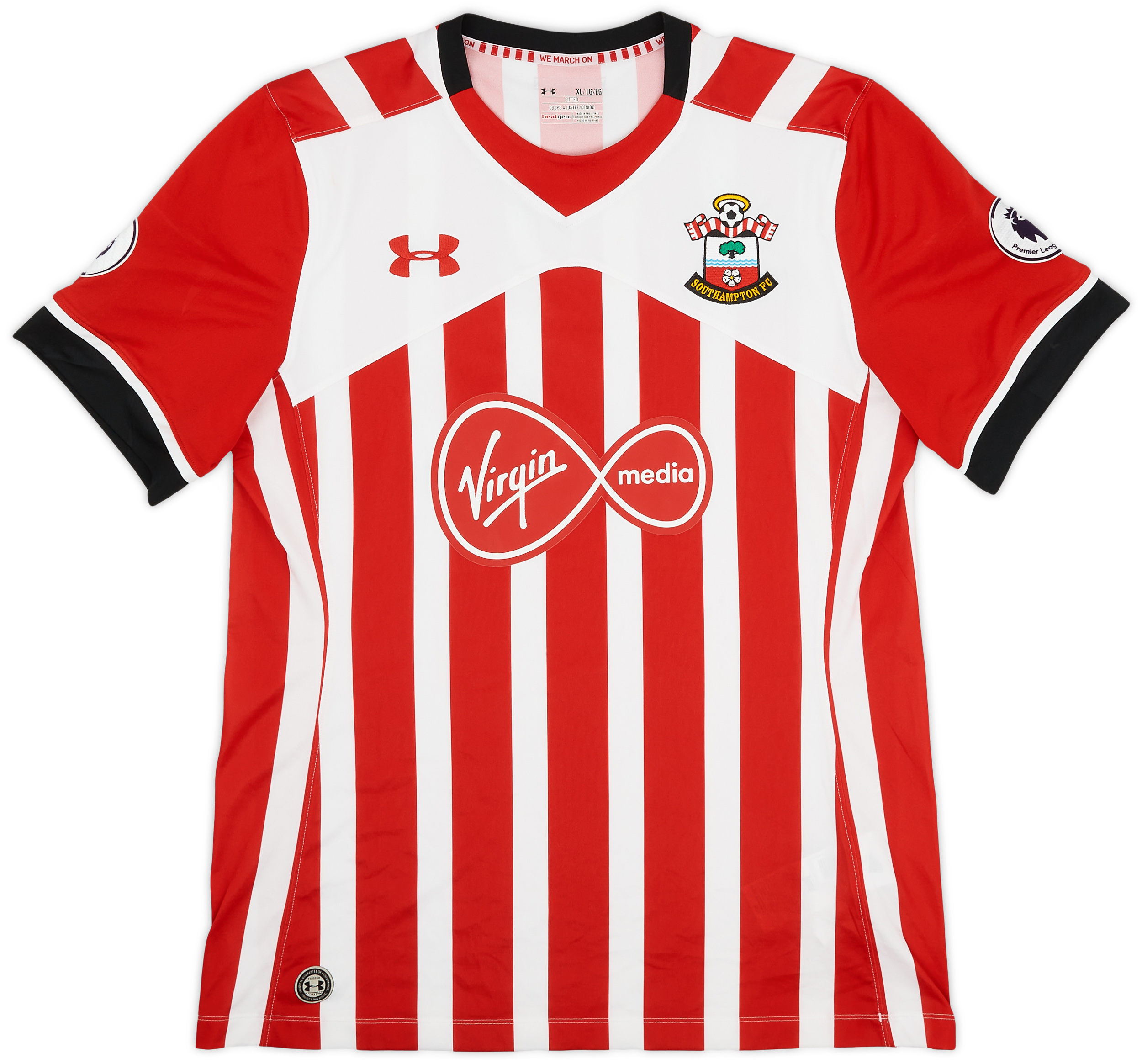 vêtements officiels homme - Maillot Under Armour Southampton FC 18/19 Domicile - Rouge - 1315406-602 | Pro:Direct Soccer