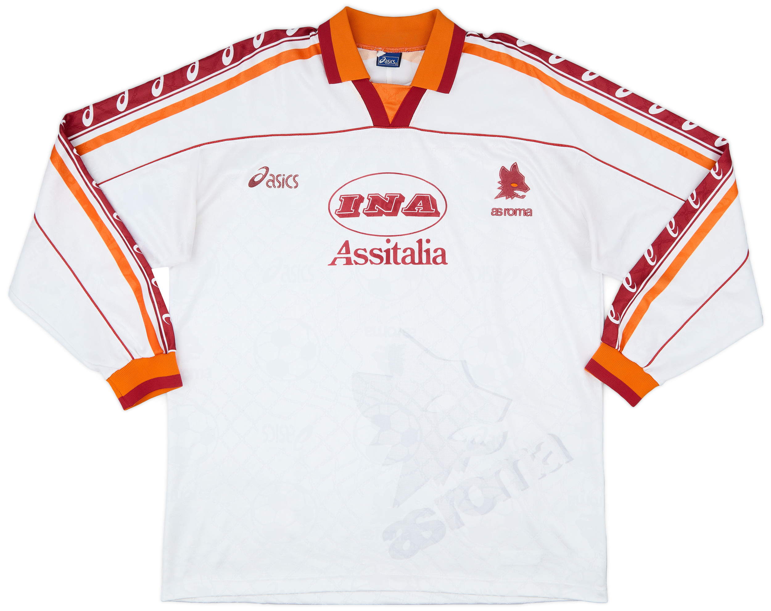 1995-96 Roma Away L/S Shirt - 9/10 - (XL)