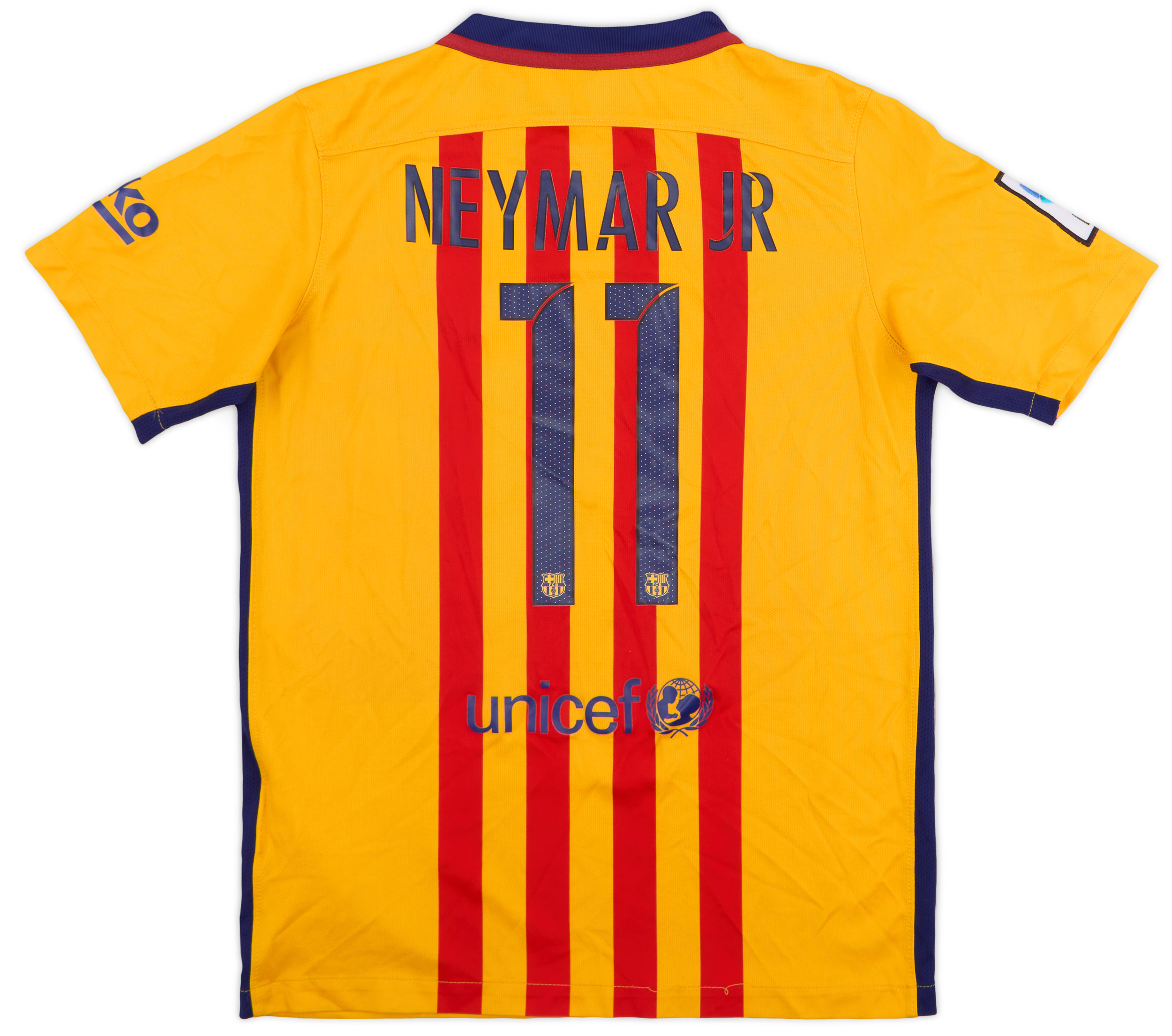 2015-16 Barcelona Away Shirt Neymar Jr #11 - 5/10 - (L.Boys)