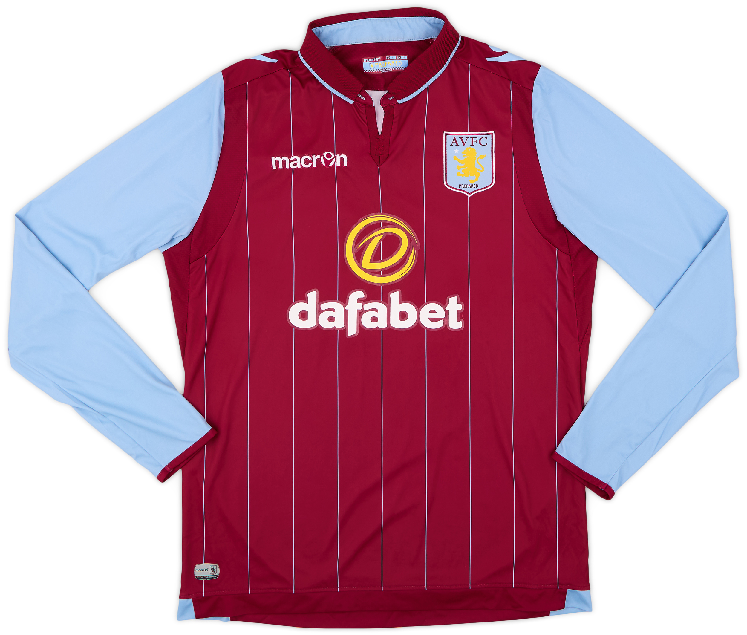 2014-15 Aston Villa Home L/S Shirt - 10/10 - (M)
