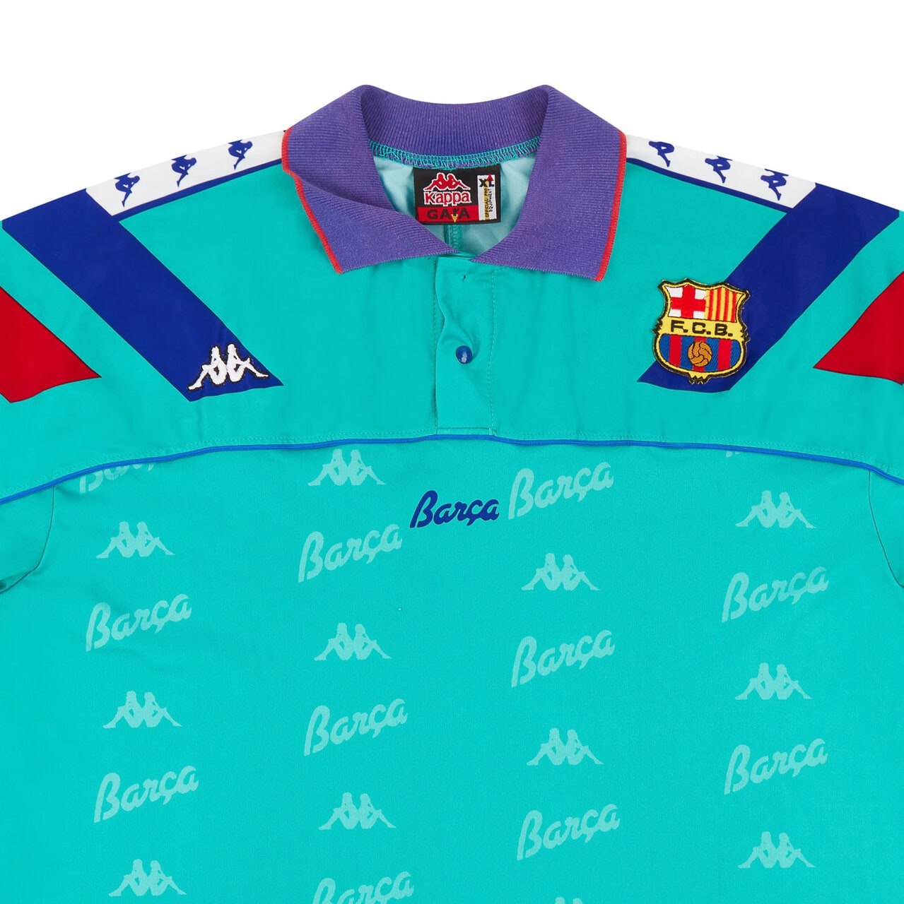 Camiseta Barcelona Kappa 1992 Barcelona Uefa Cup Home Kappa Jersey