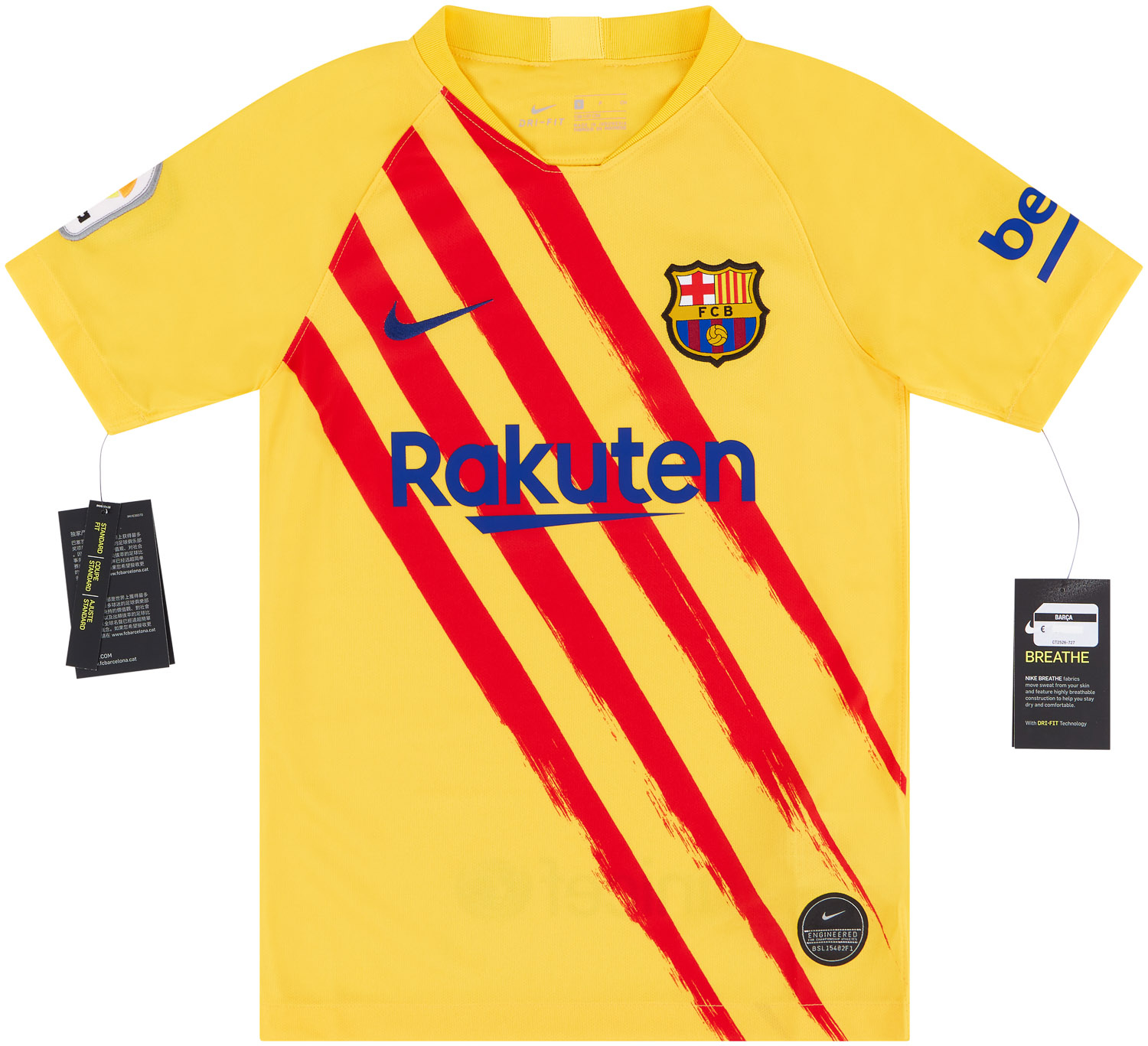 2019 20 Barcelona Senyera Fourth Shirt KIDS
