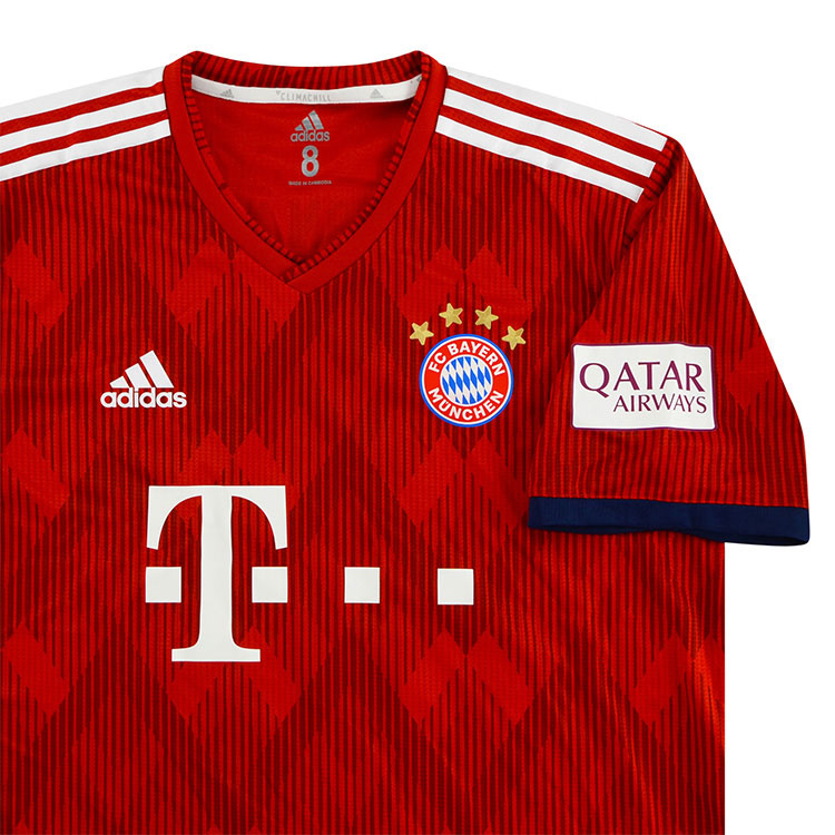 2018 19 Bayern Munich Match Issue Home Shirt Vidal 23 v Man Utd