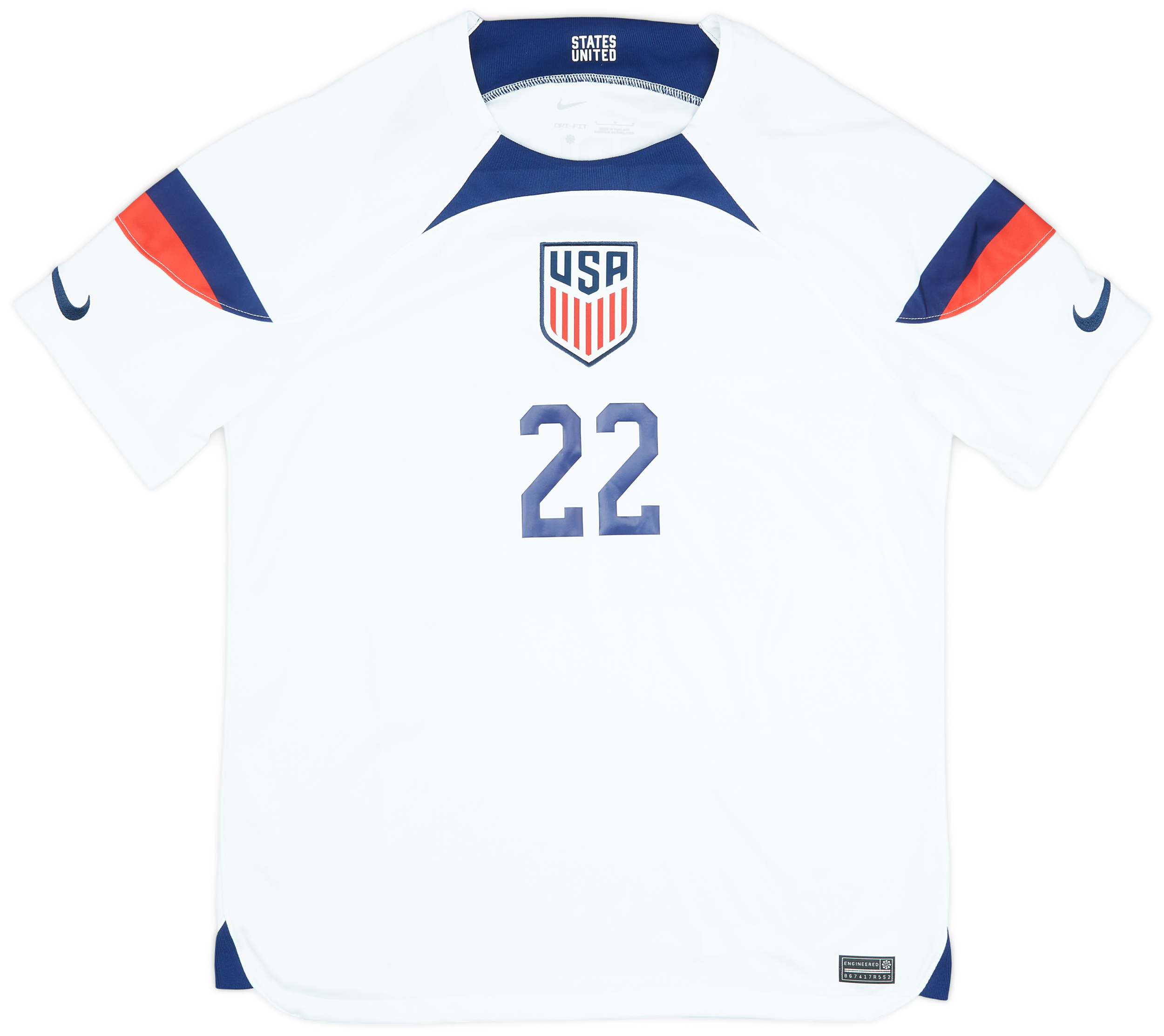 YEDLIN #22 USA Home Authentic Jersey World Cup 2022