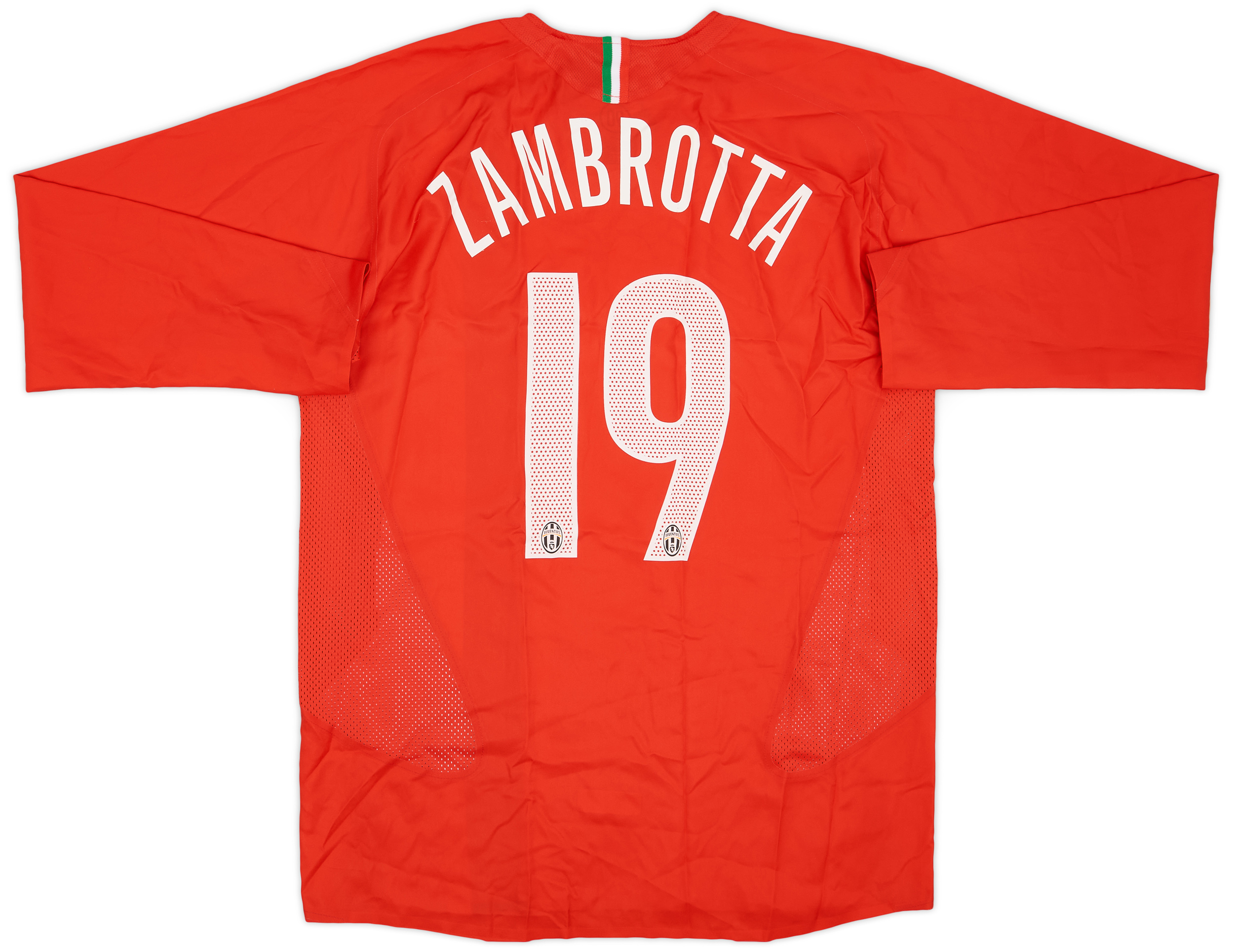 Zambrotta 19 Lotto サッカーシャツ バリユベントス 選手用 NIKE ユベントス 05/06 ユニフォーム ホーム 長袖 #19