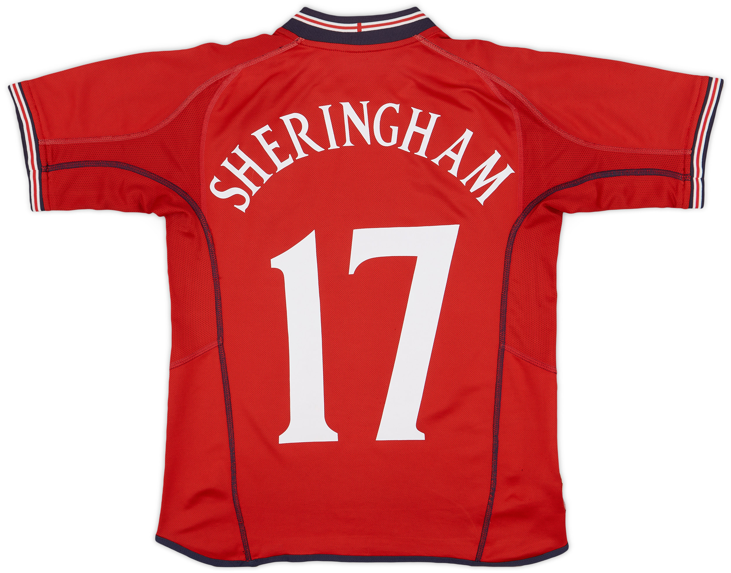 Teddy Sheringham white No.17 England v. Greece match issued