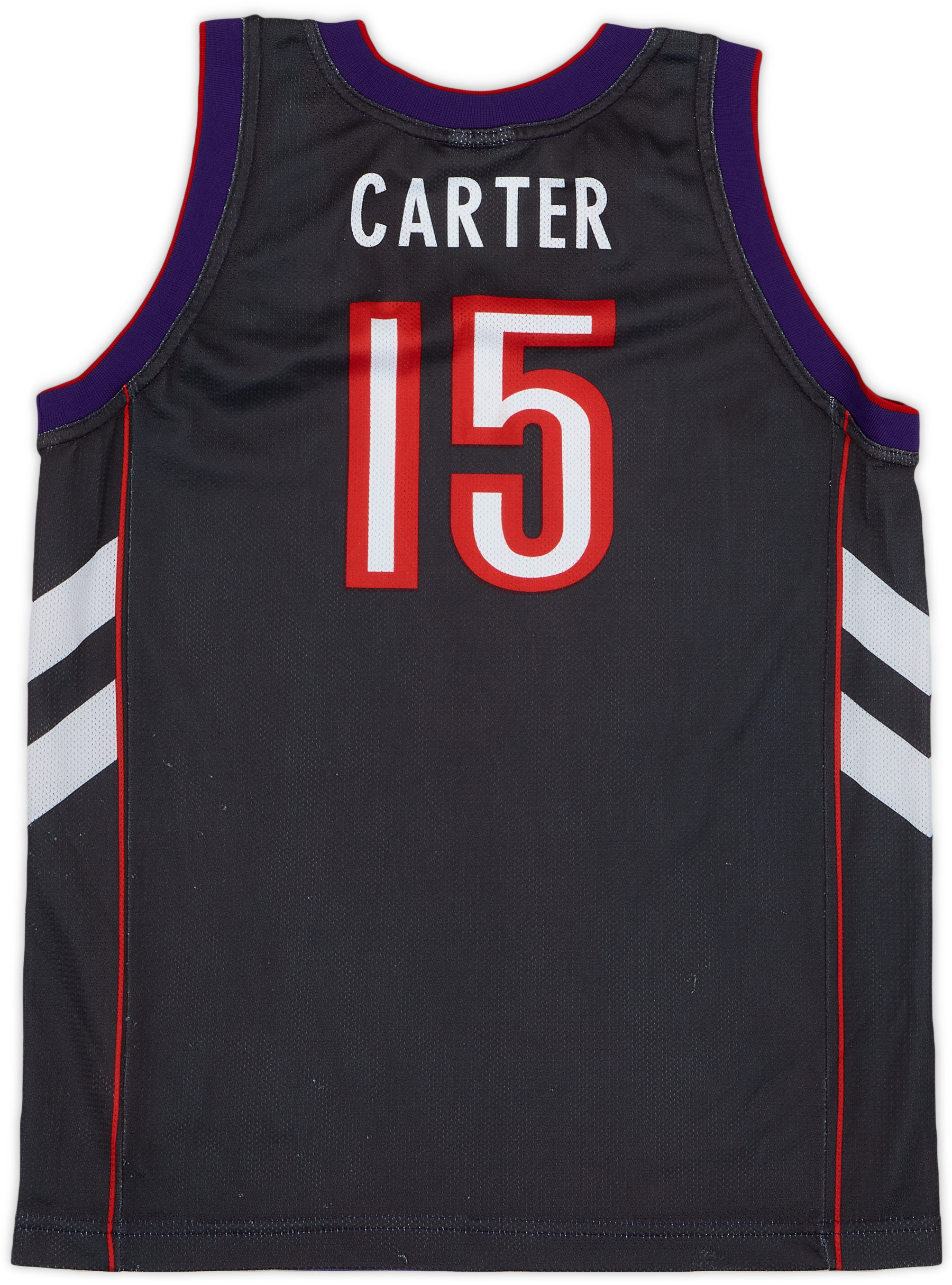 1999-03 Toronto Raptors Carter #15 Champion Away Jersey - 7/10 - (XL.Boys)