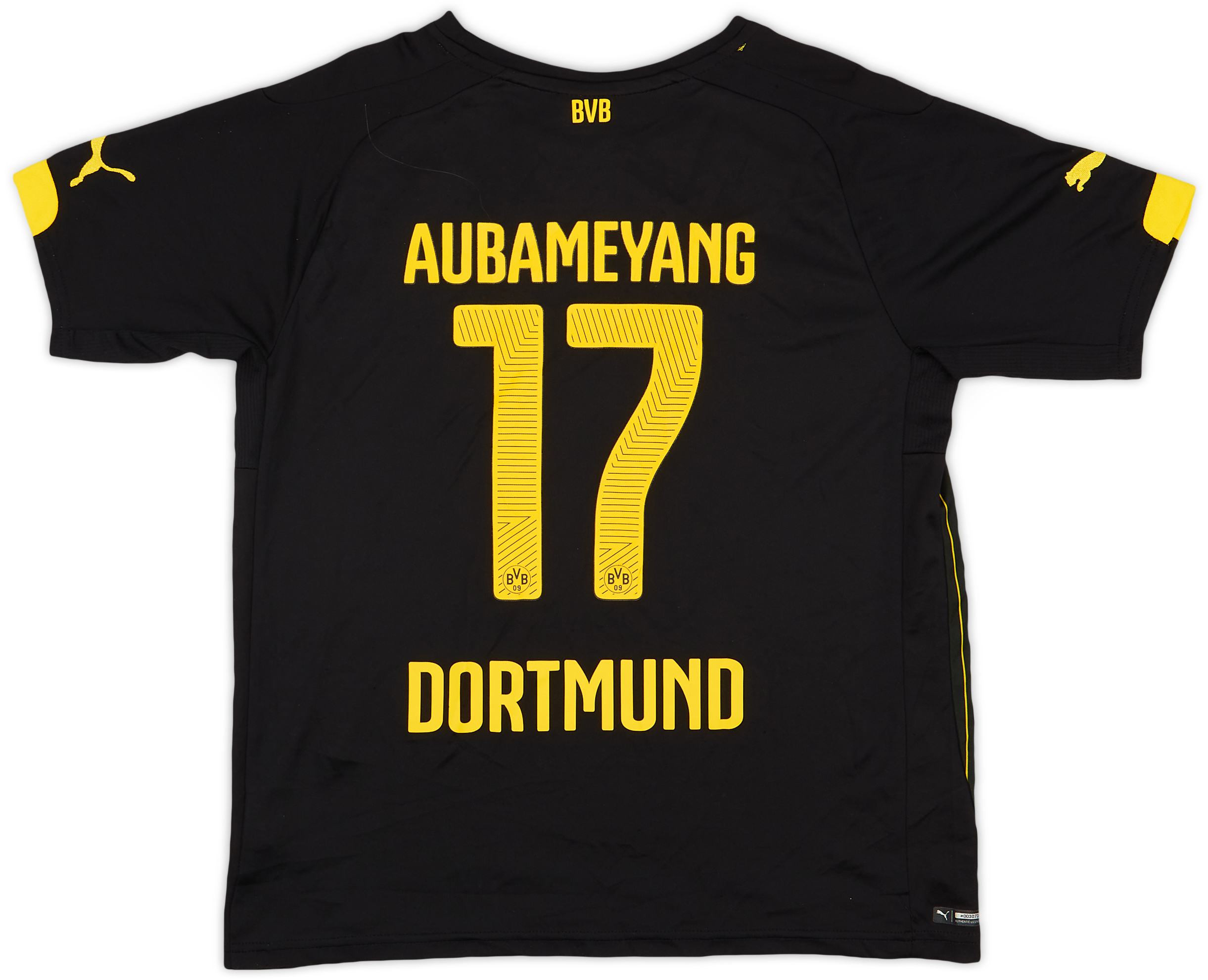 puma BVB BORUSSIA DORTMUND Trikot Away Herren 2016 / 2017 - AUBAMEYANG 17, Größe:3XL