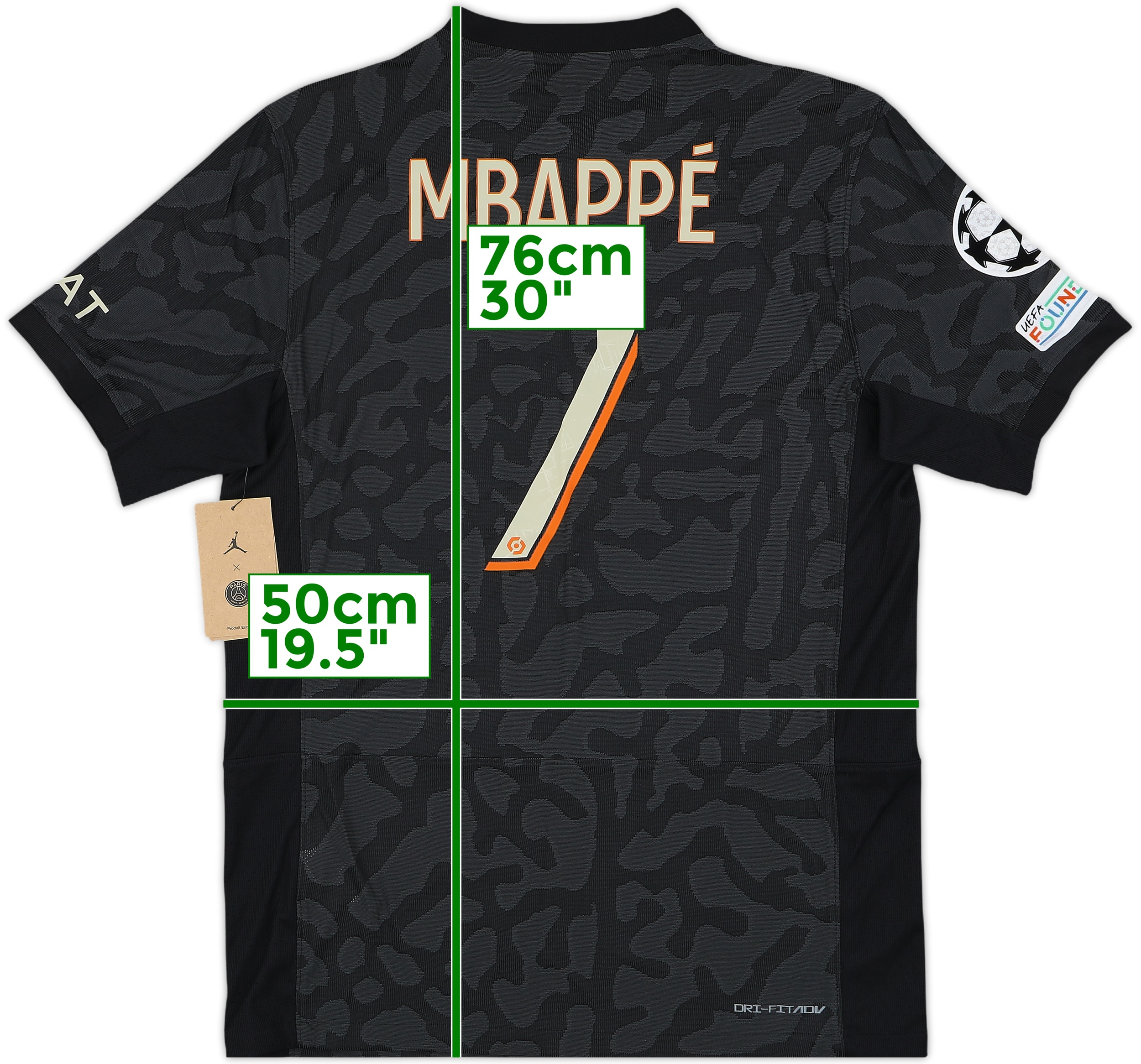 2023-24 Paris Saint-Germain Authentic Home Shirt Mbappe #7 (S)