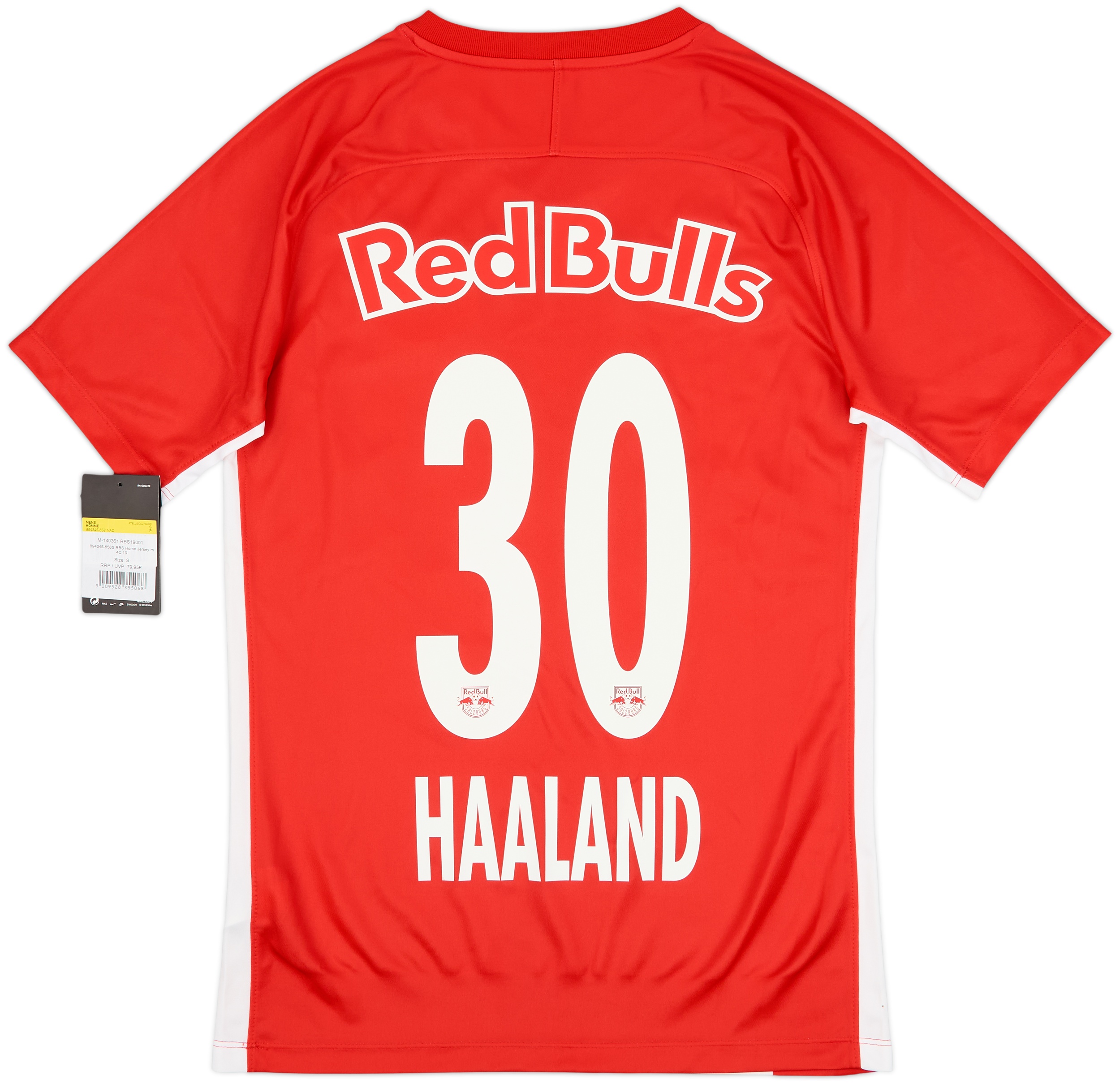 新品正規品Red Bull Salzburg ハーランドユニフォーム30 2019-20 Red Bull Salzburg Home Shirt Haaland #30 (S)