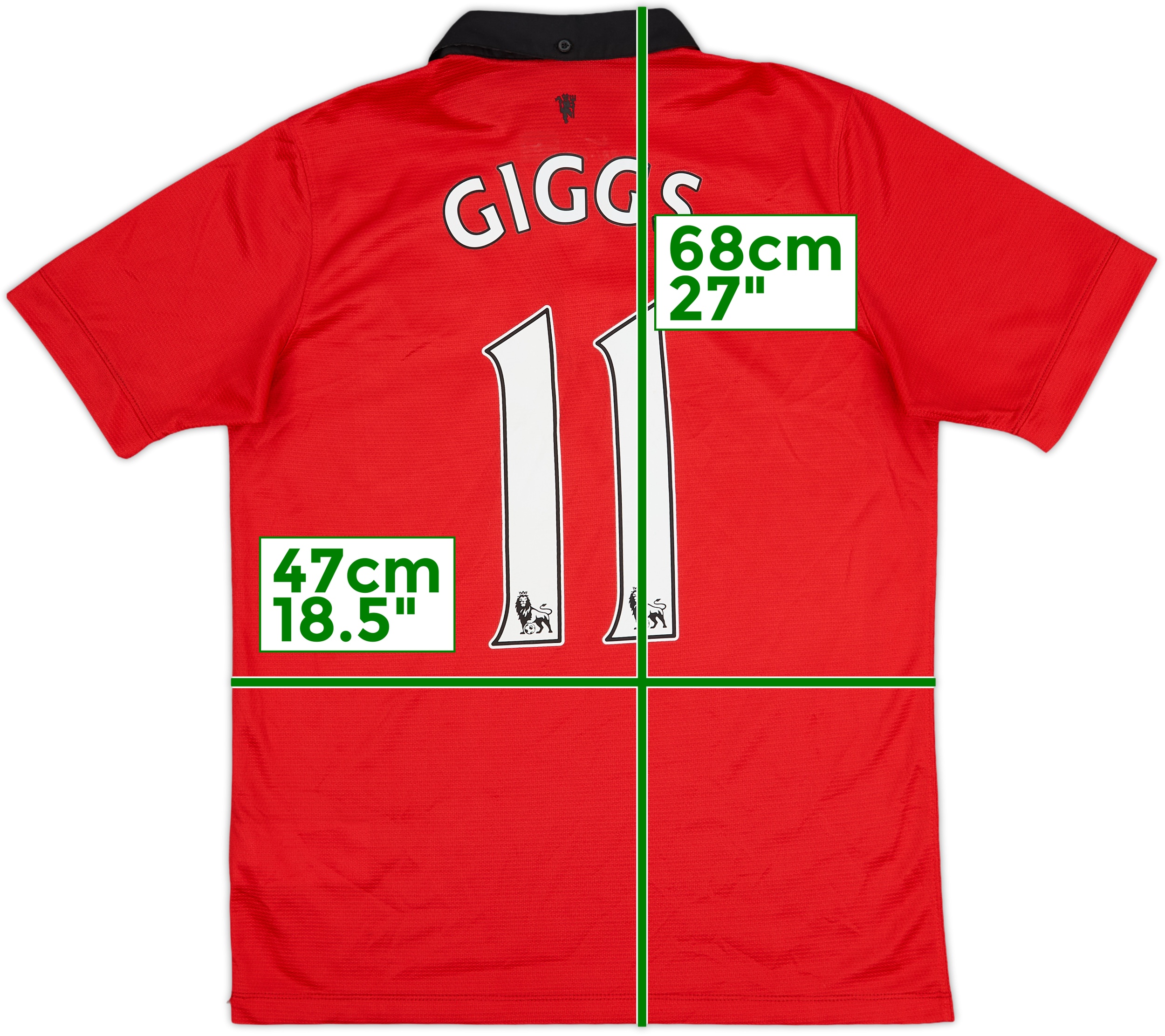2013-14 Manchester United Home Shirt Giggs #11 - 9/10 - (XL