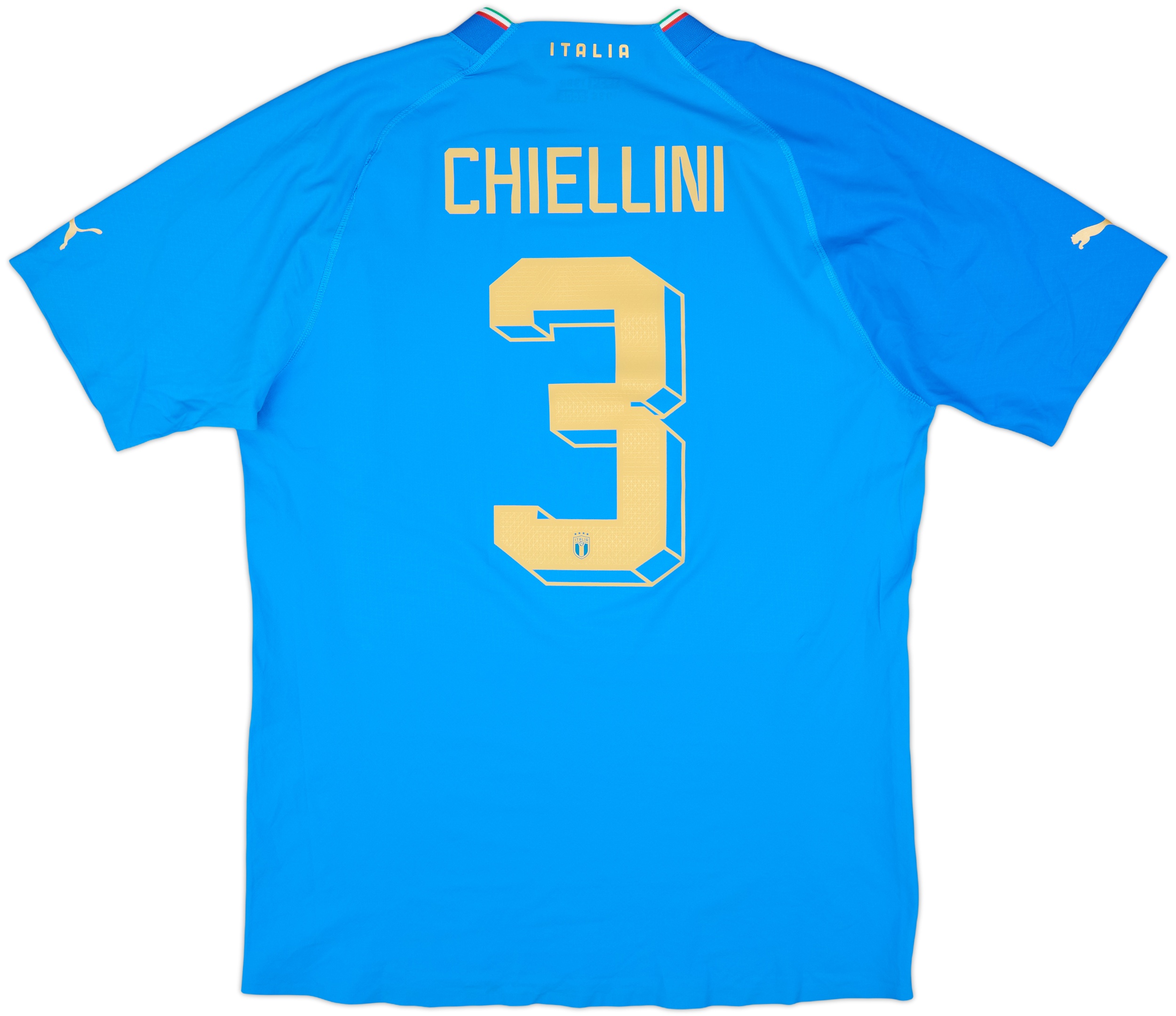 2022-23 Italy Authentic Home Shirt Chiellini #3 - 10/10 - (XL)
