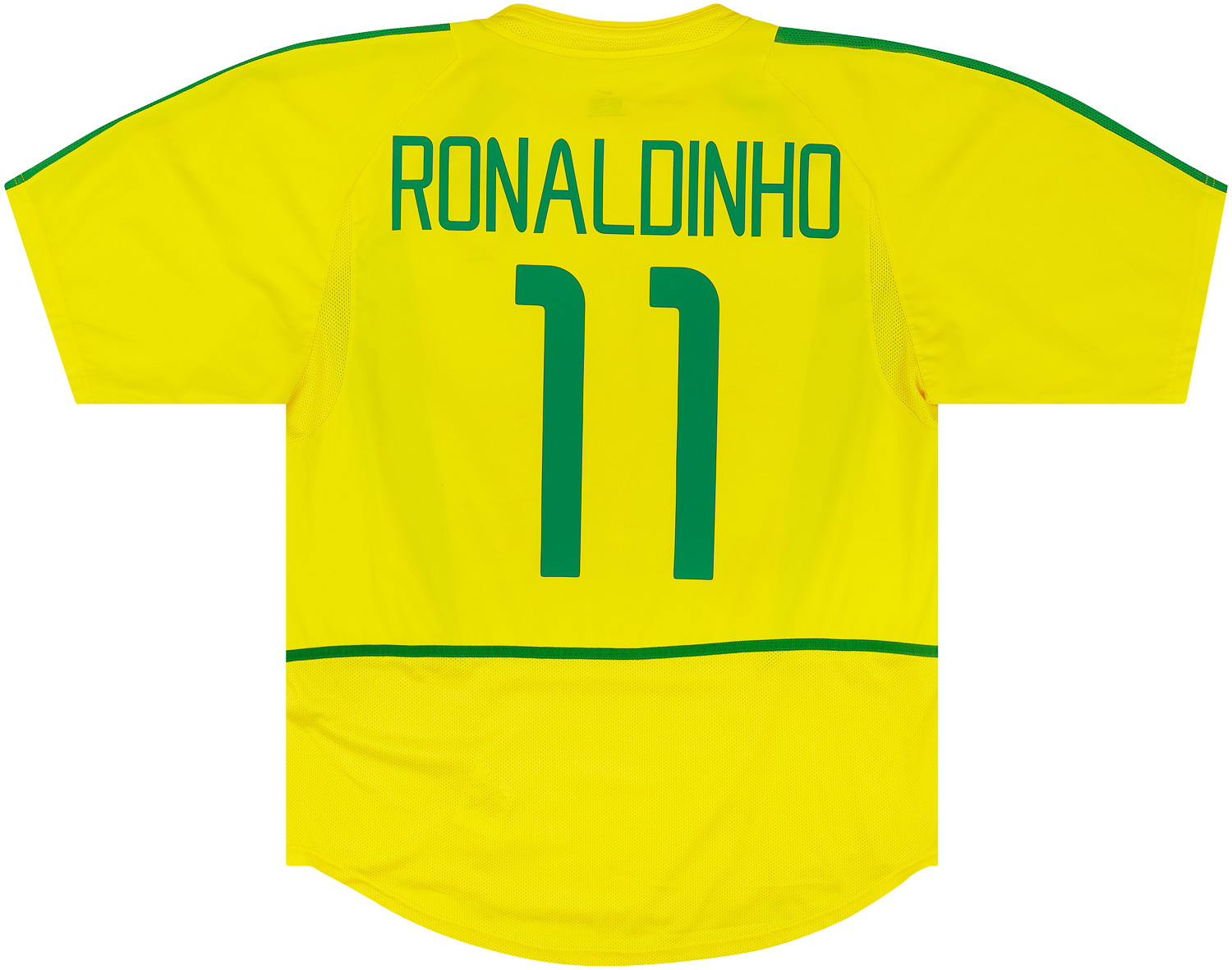 2002 04 Brazil Home Shirt Ronaldinho 11 5 Stars Excellent 9 10