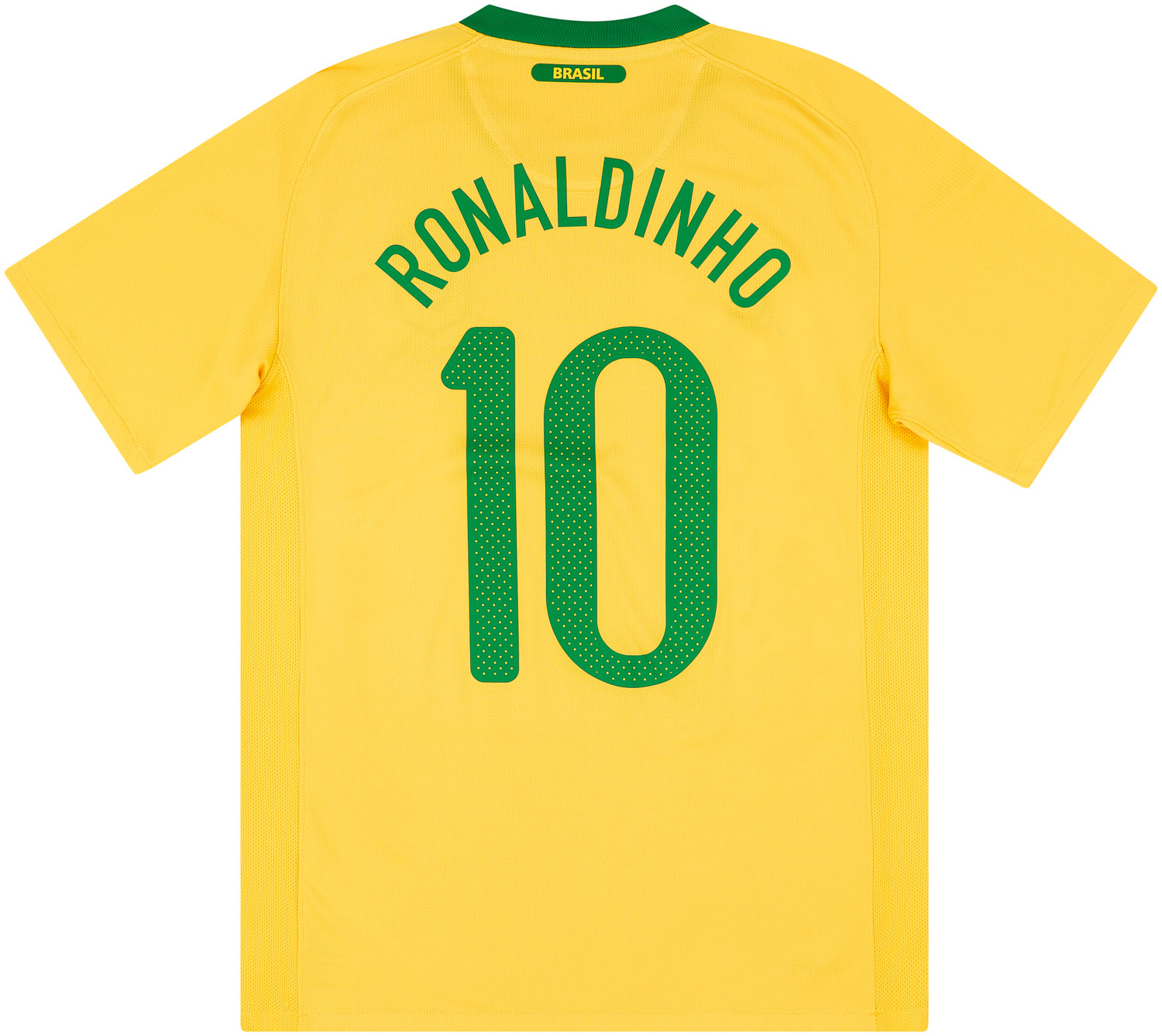 2010-11 Brazil Home Shirt Ronaldinho #10 (Excellent - 8/10)