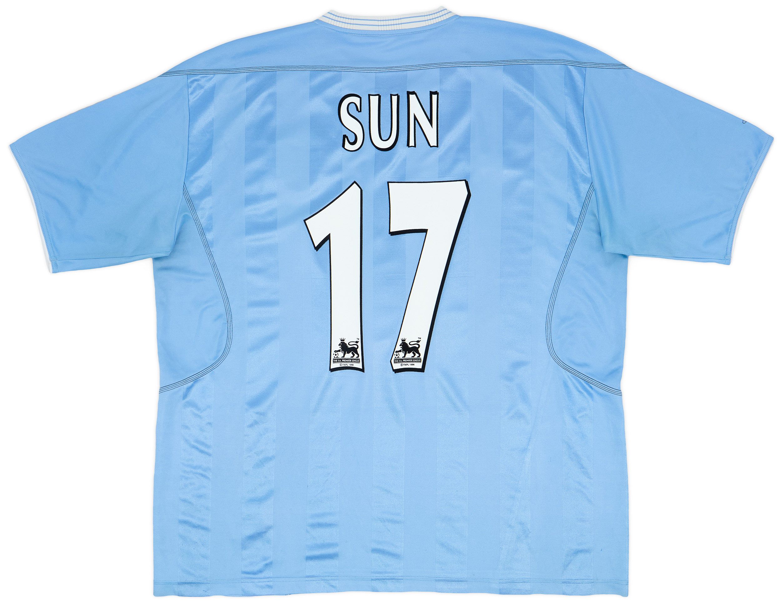 ウェア Manchester City 03/04 Home 2003-04 Manchester City Home Shirt Sun #17 - 6/10 - (XXL)