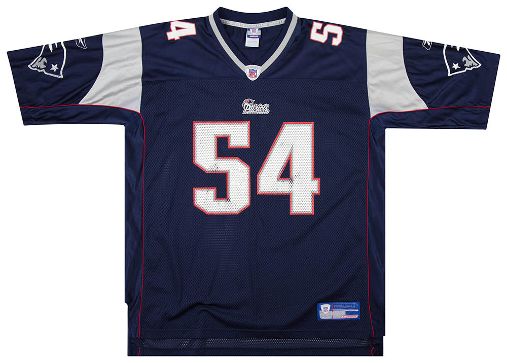 2002 04 New England Patriots Bruschi 54 Reebok On Field Jersey Home XL