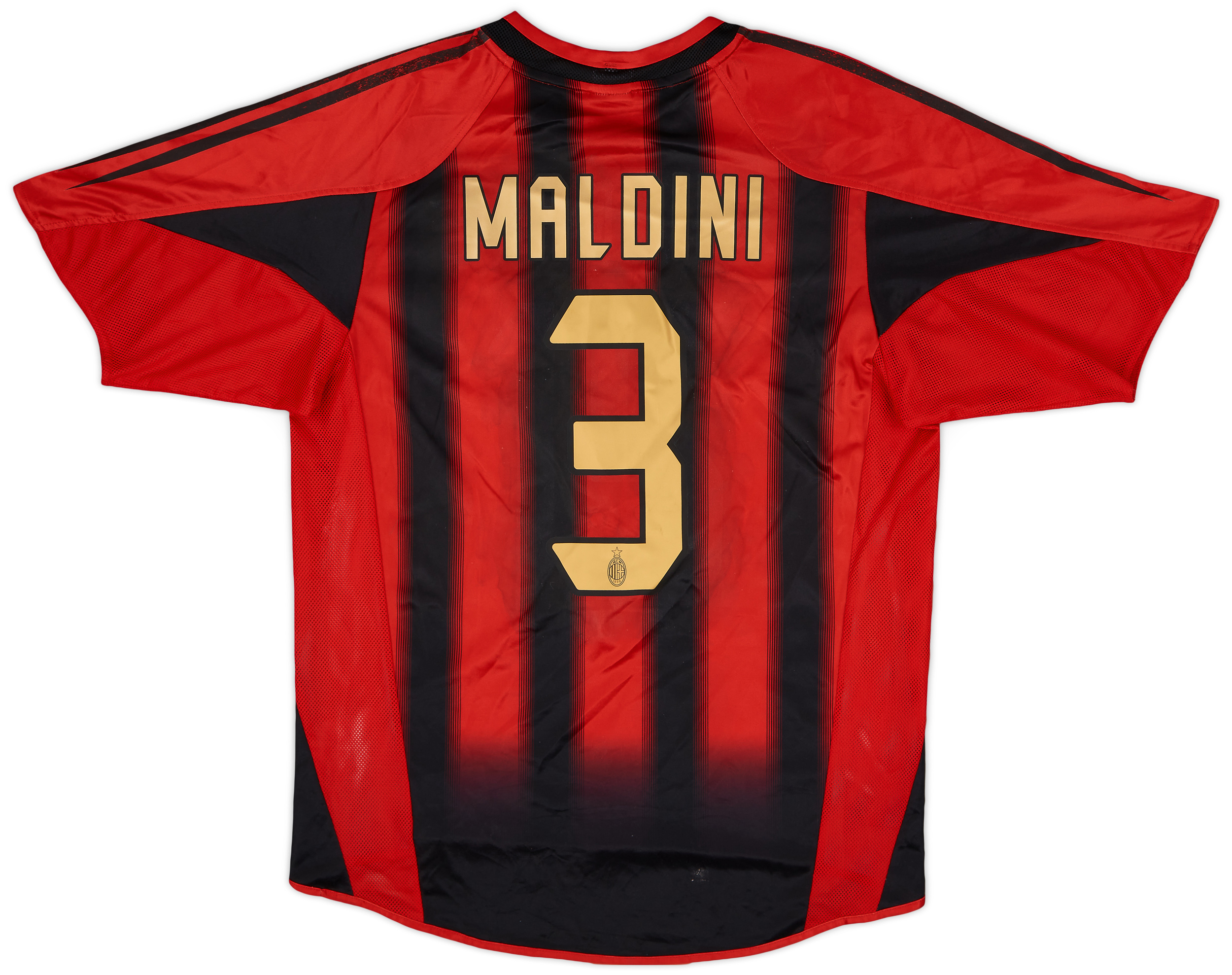 2004-05 AC Milan Home Shirt Maldini #3 - 6/10 - (M)