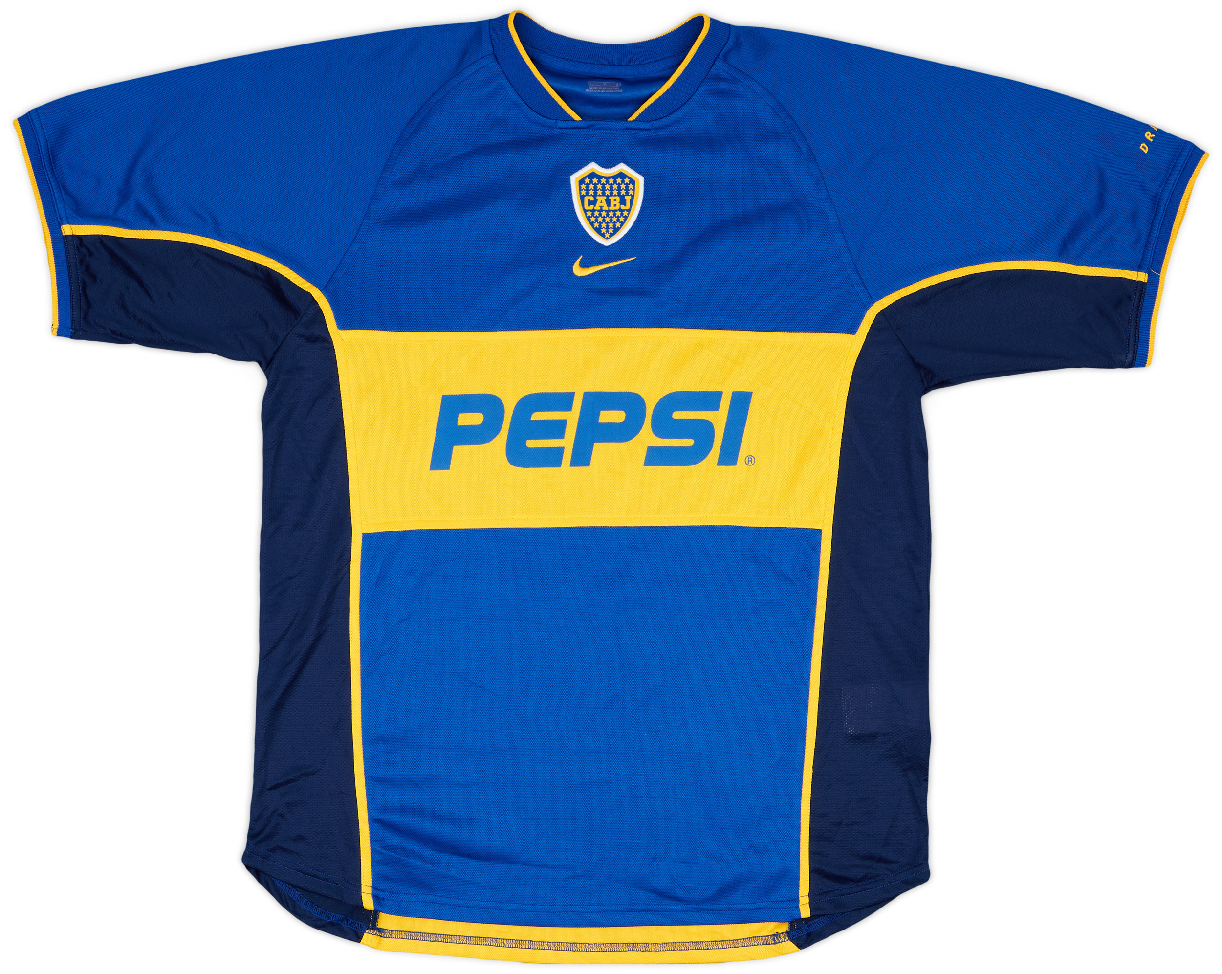 Nike Boca Juniors　シャツ PEPSI 04‐05 ホーム 2004-05 Boca Juniors Home Shirt - 8/10 - (L)