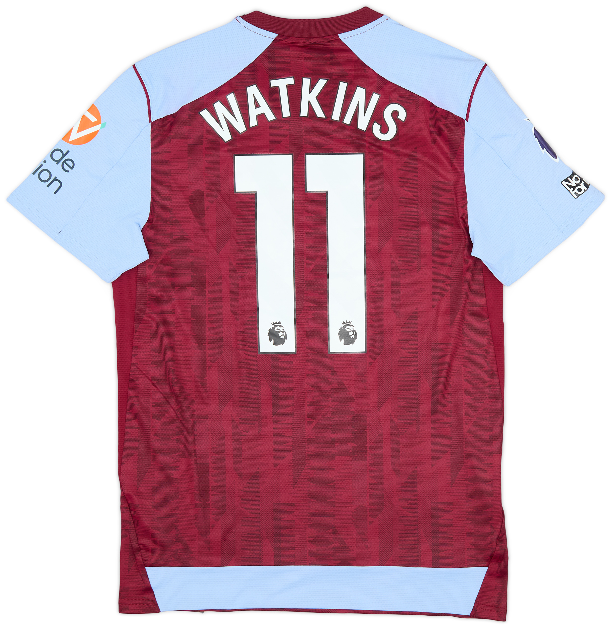 2023-24 Aston Villa Match Issue Home Shirt Watkins #11