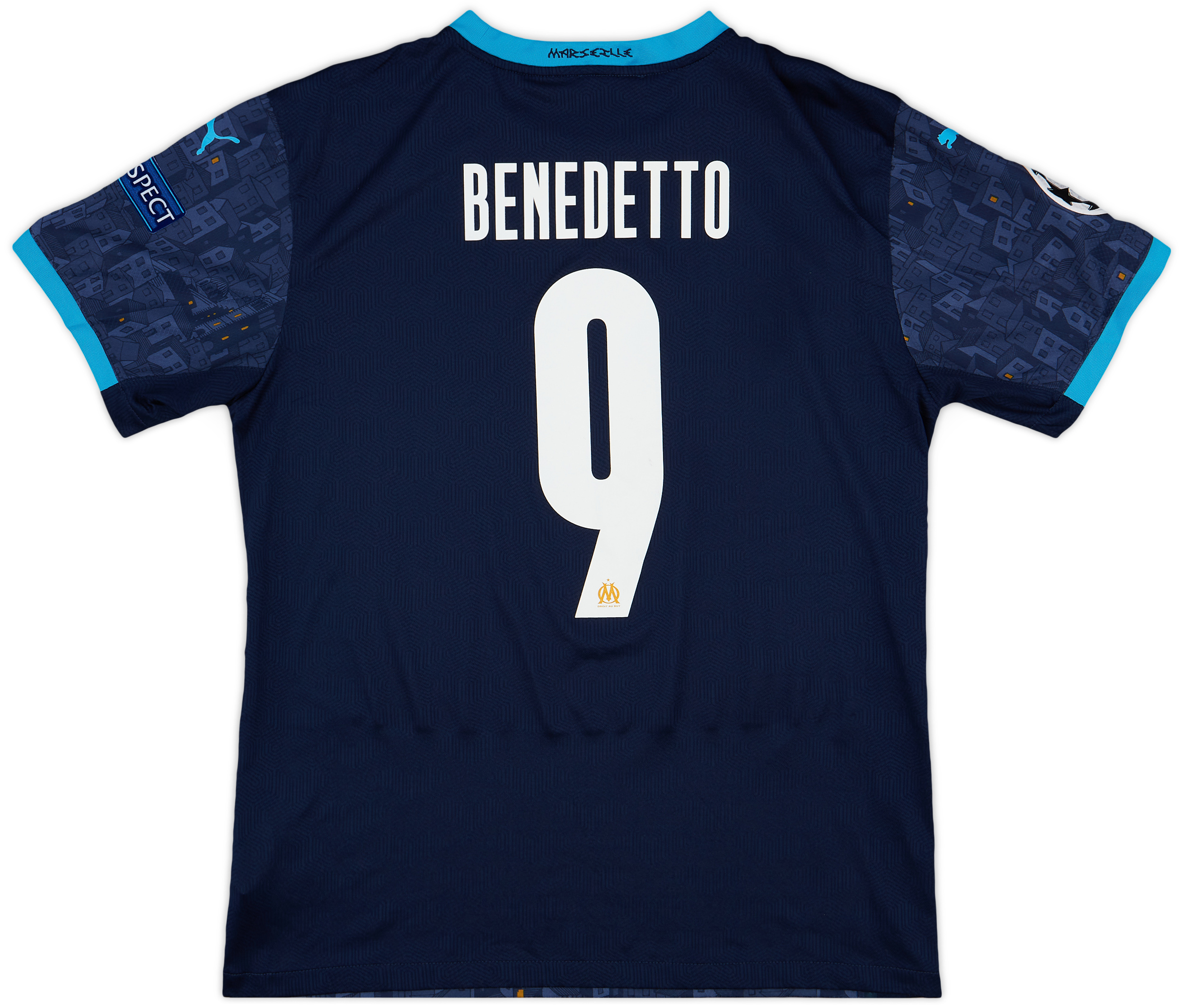Flocage Officiel Monblason OM Benedetto 9 – Maillot Away 2021/2022, Adulte