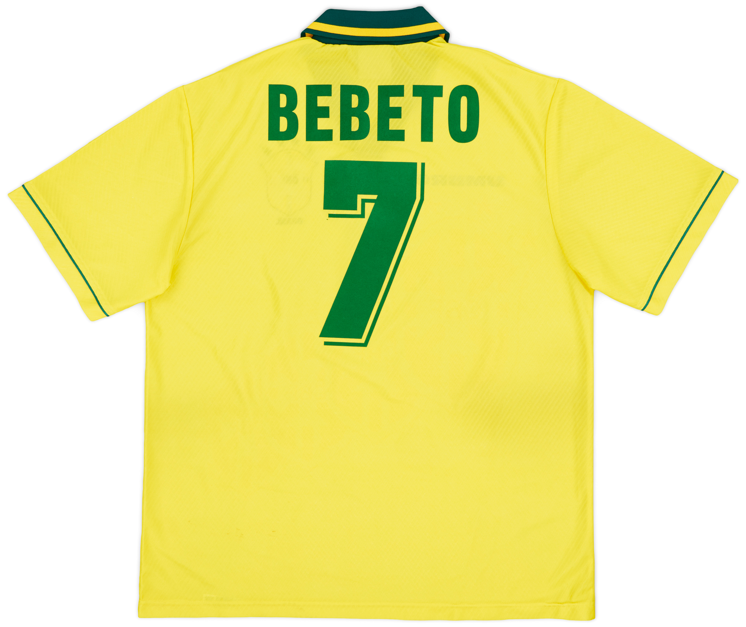 1994 Brazil Home Shirt Bebeto #7 - 9/10 - (XL)