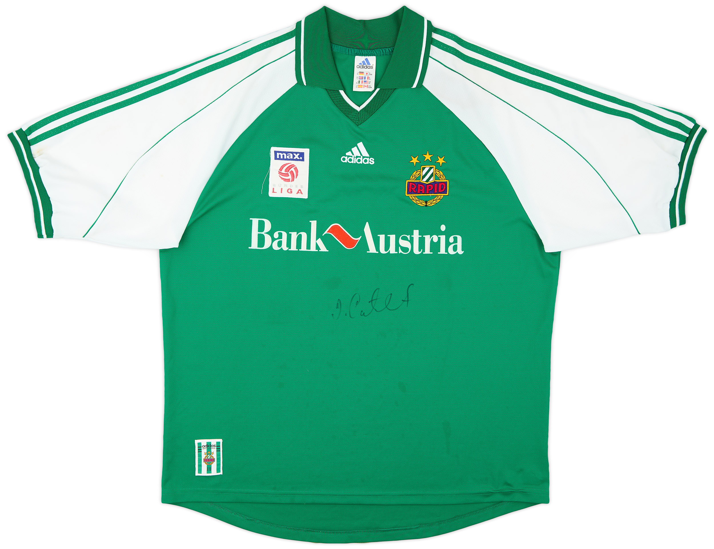 Maillot Rapid Vienna Domicile 1995/96 - Diadora - Porté Match - Longues Manches - Taille Adulte M