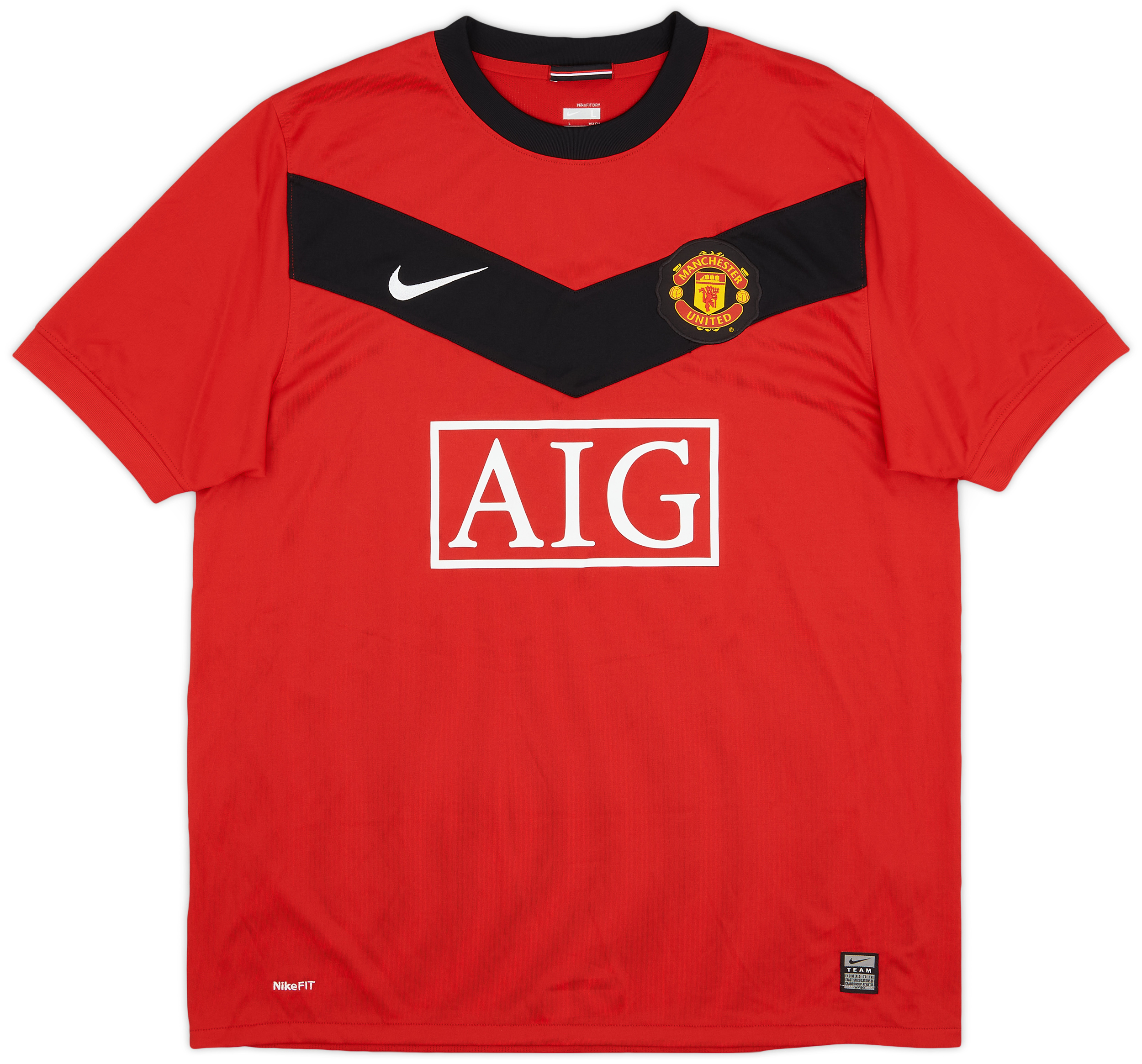 2010-11 Manchester United Home L/S Shirt - 9/10 - (XL.Boys)