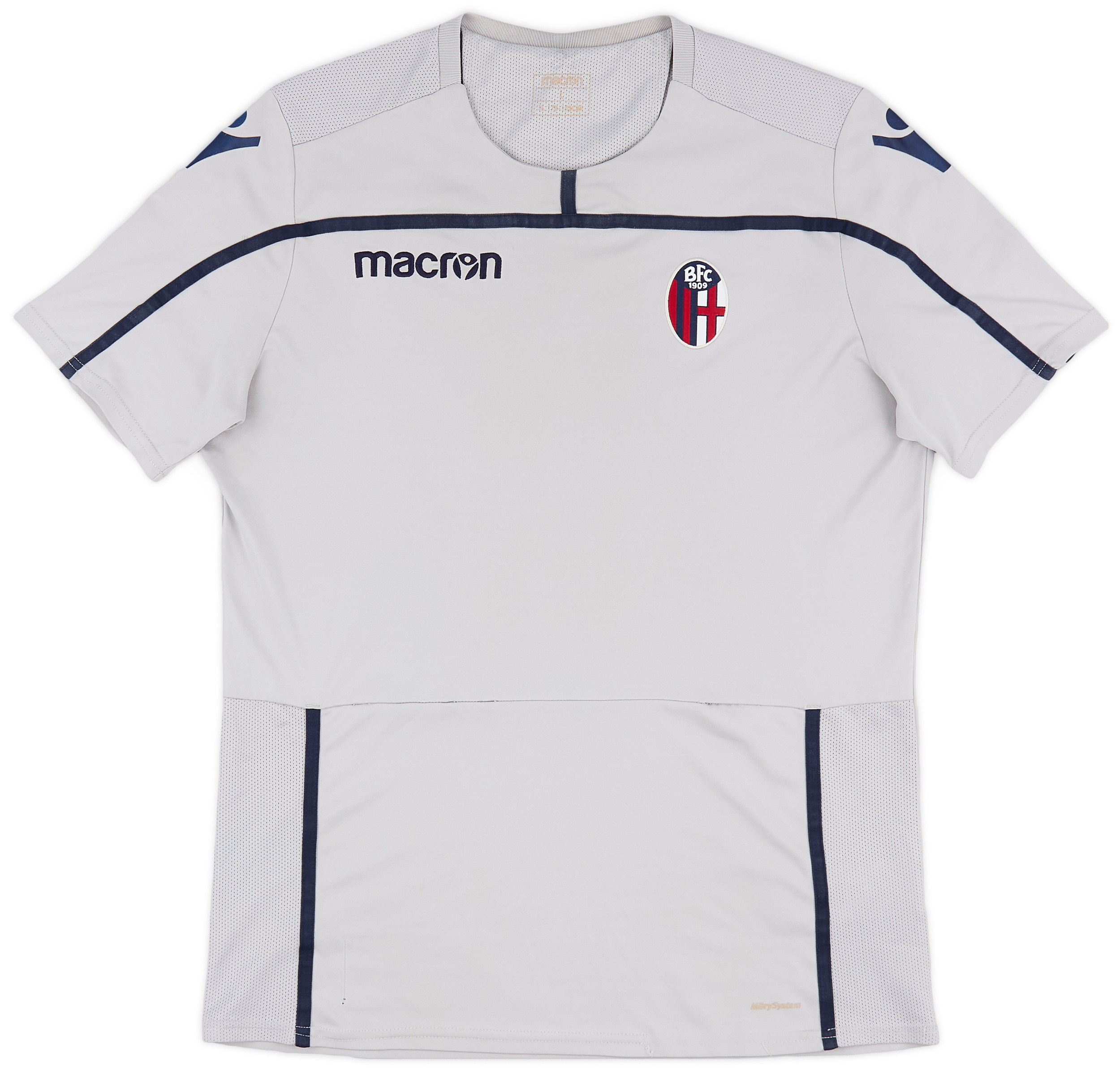 Maillot Extérieur FC Bologna Macron 2010-2011 - Taille Small - Blanc - N°3