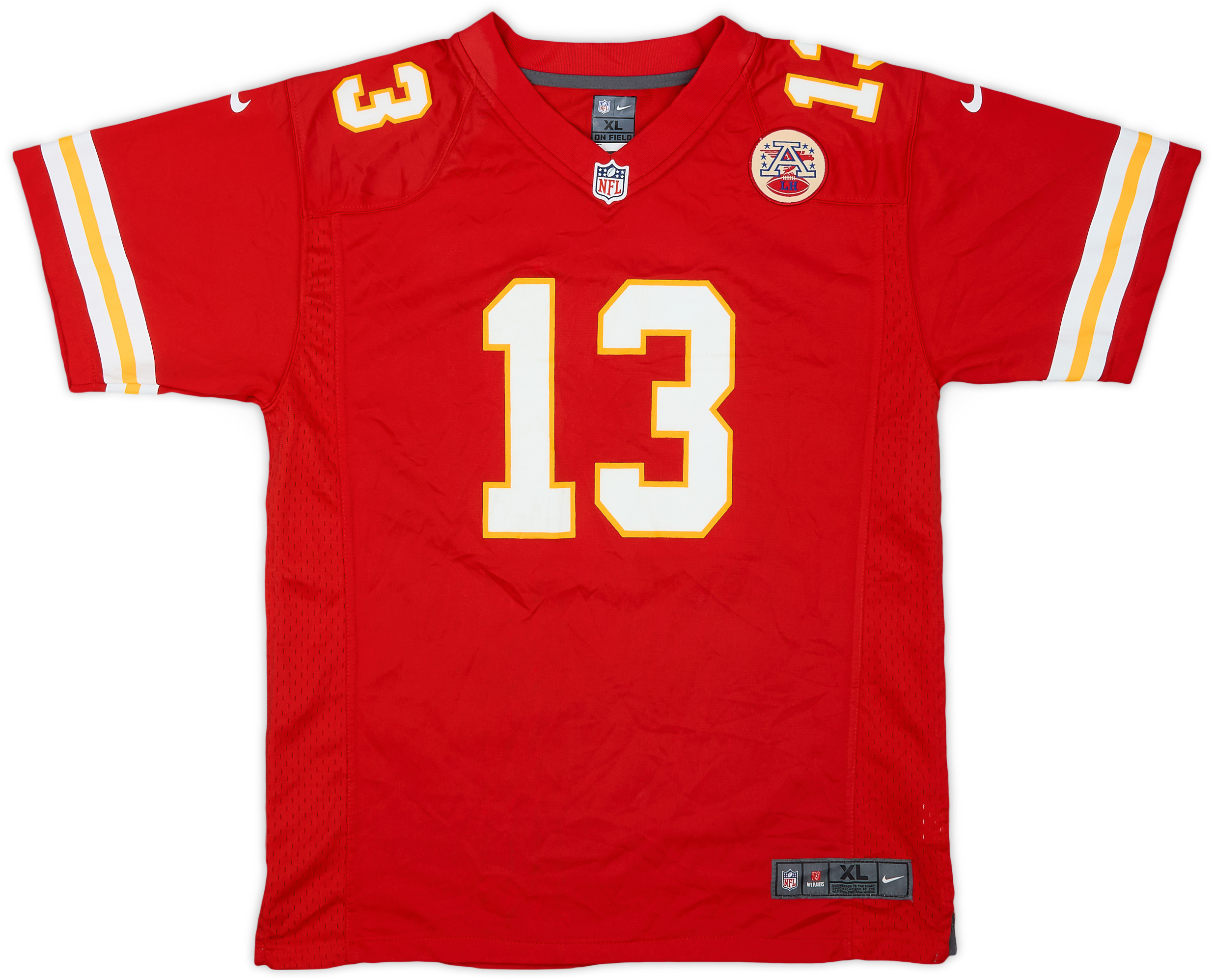201418 Kansas City Chiefs Thomas 13 Nike Game Home Jersey 7/10