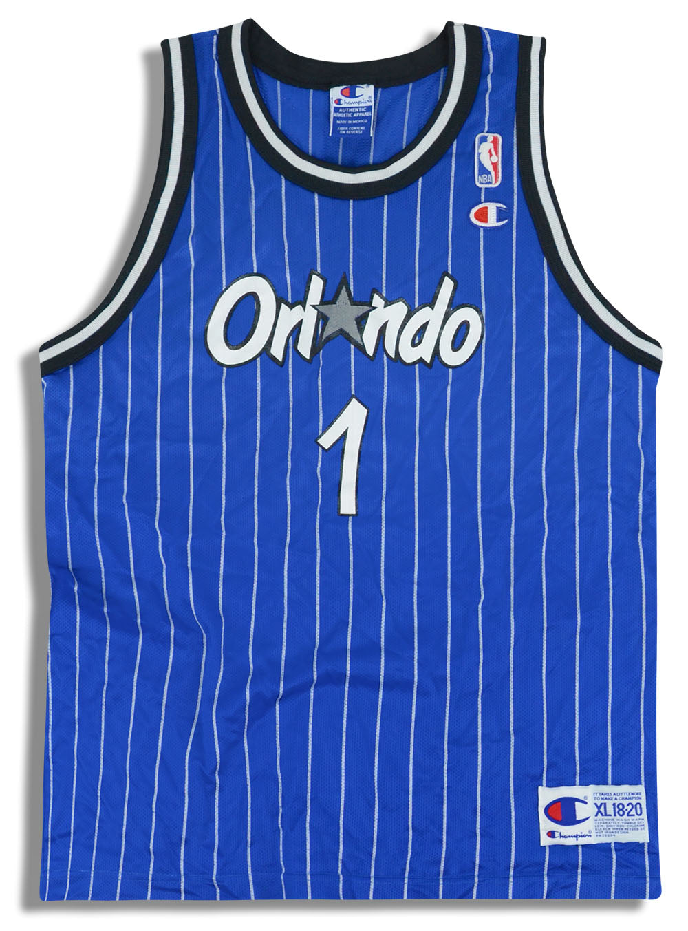 1995-98 Orlando Magic Hardaway #1 Champion Jersey (Away) Y