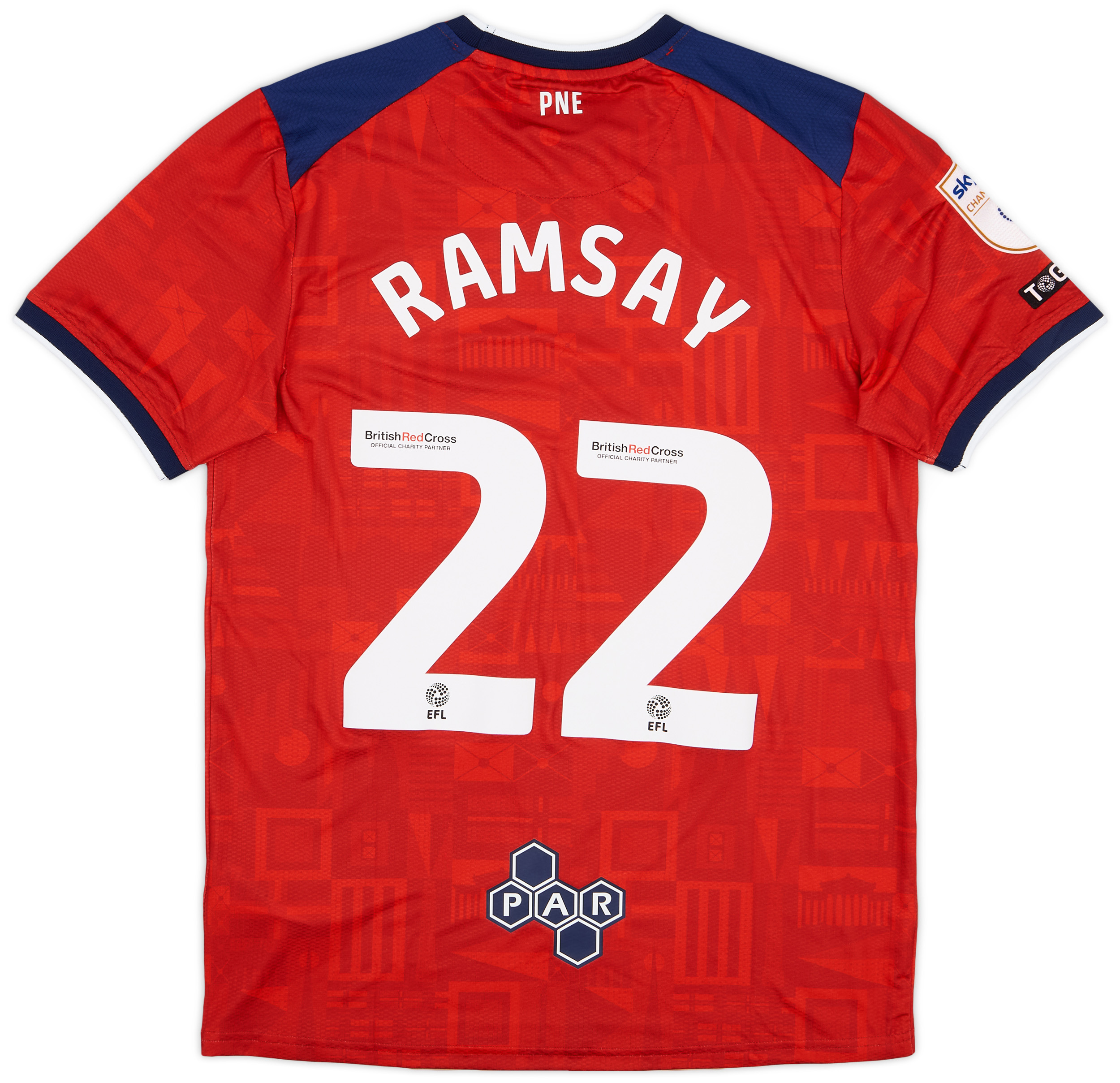 2023-24 Preston North End Match Issue Away Shirt Ramsay #22