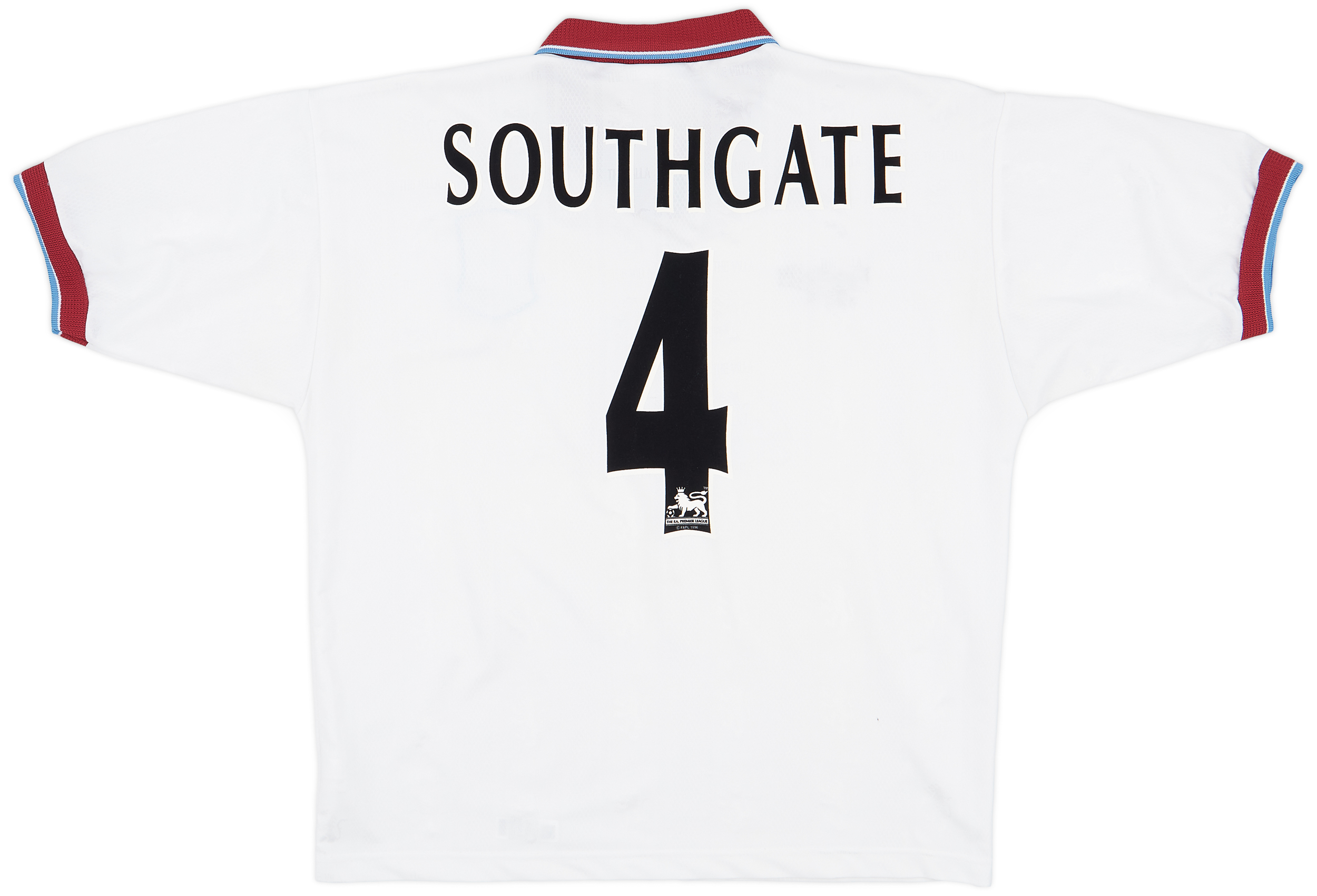 1996-98 Aston Villa Away Shirt Southgate #4 - 9/10 - (L)