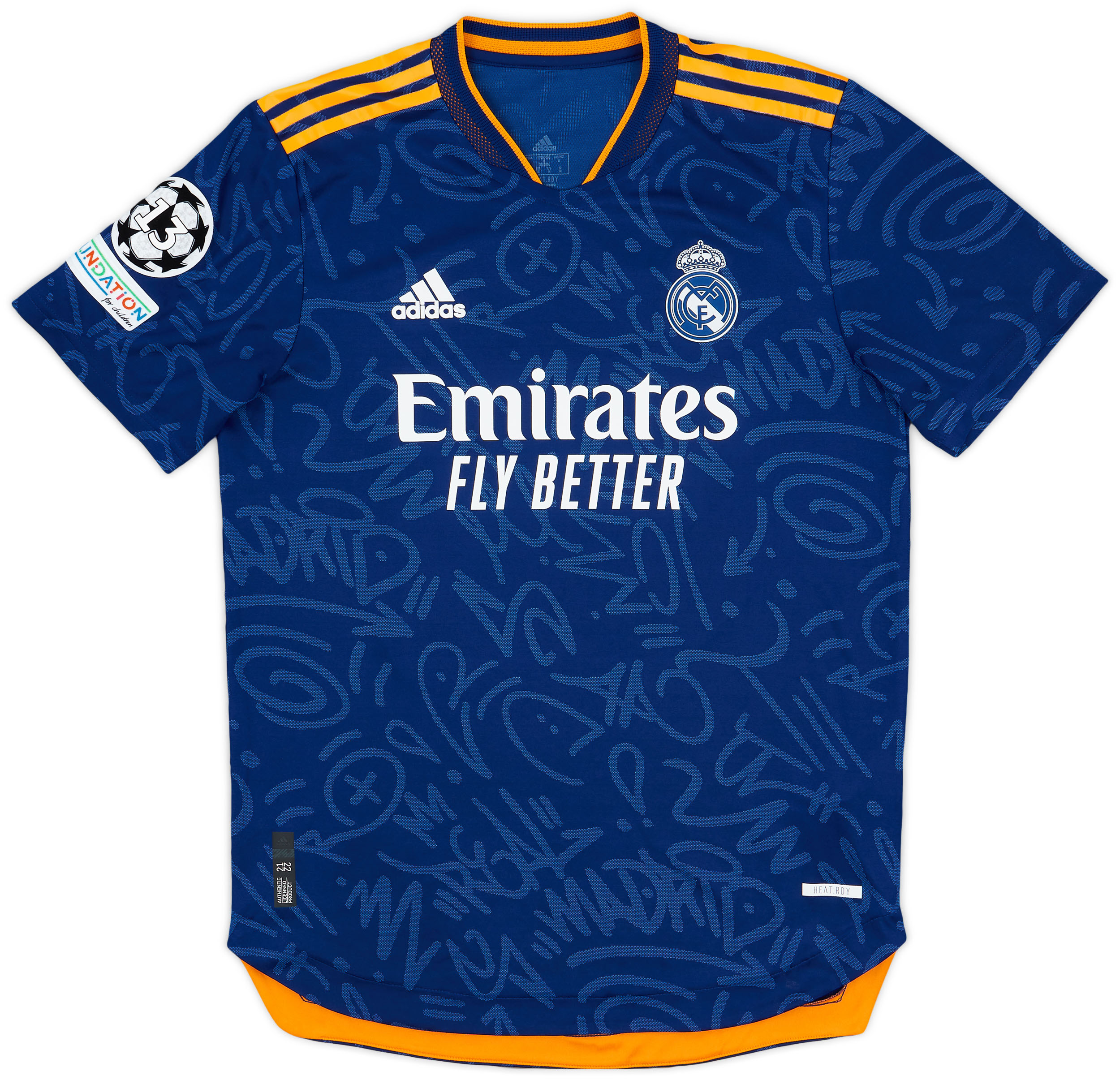 2021-22 Real Madrid Authentic Away Shirt Vini Jr #20 - 7/10