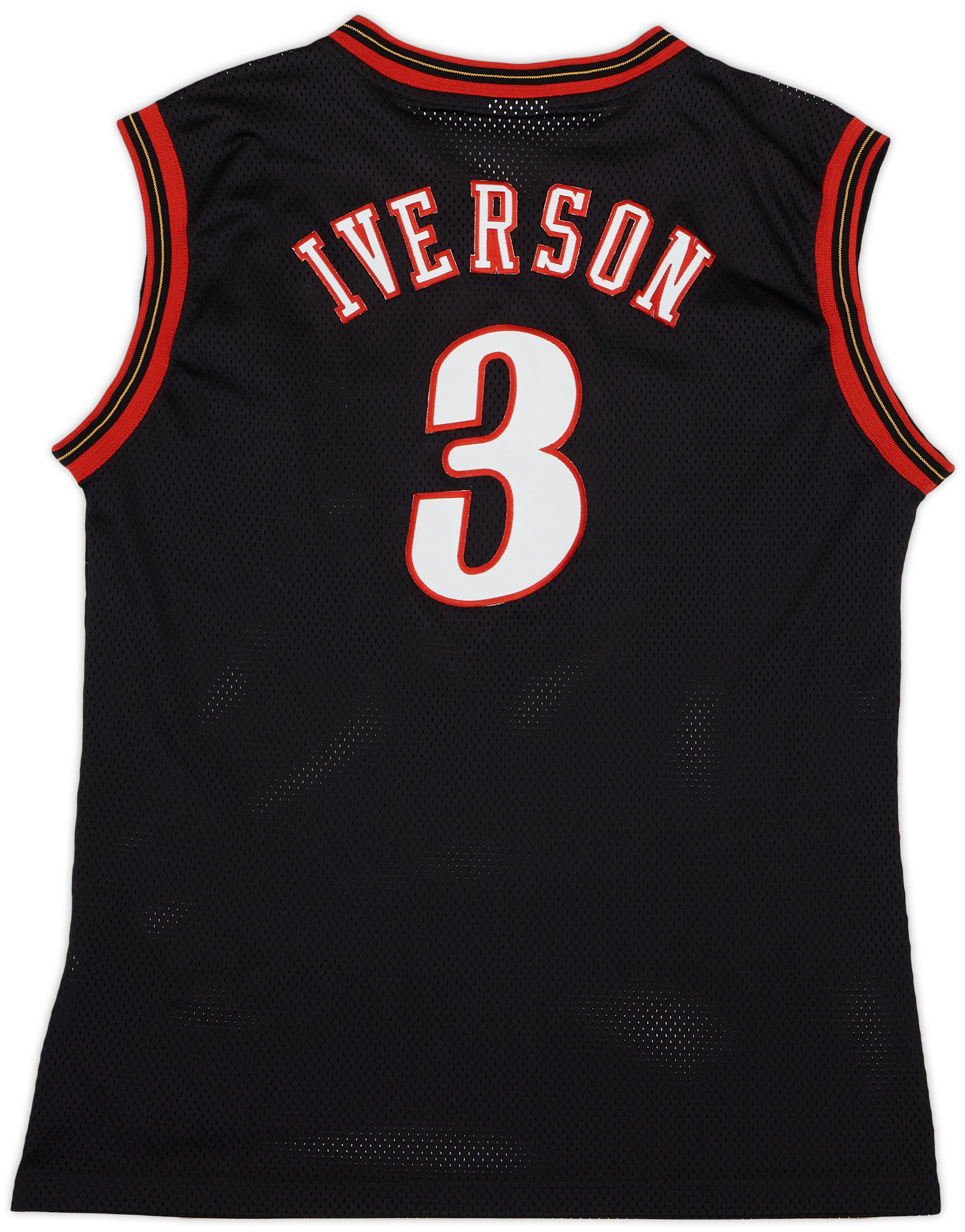 2000-06 Philadelphia 76ers Iverson #3 Champion Authentic Away Jersey - 5/10 - (L)