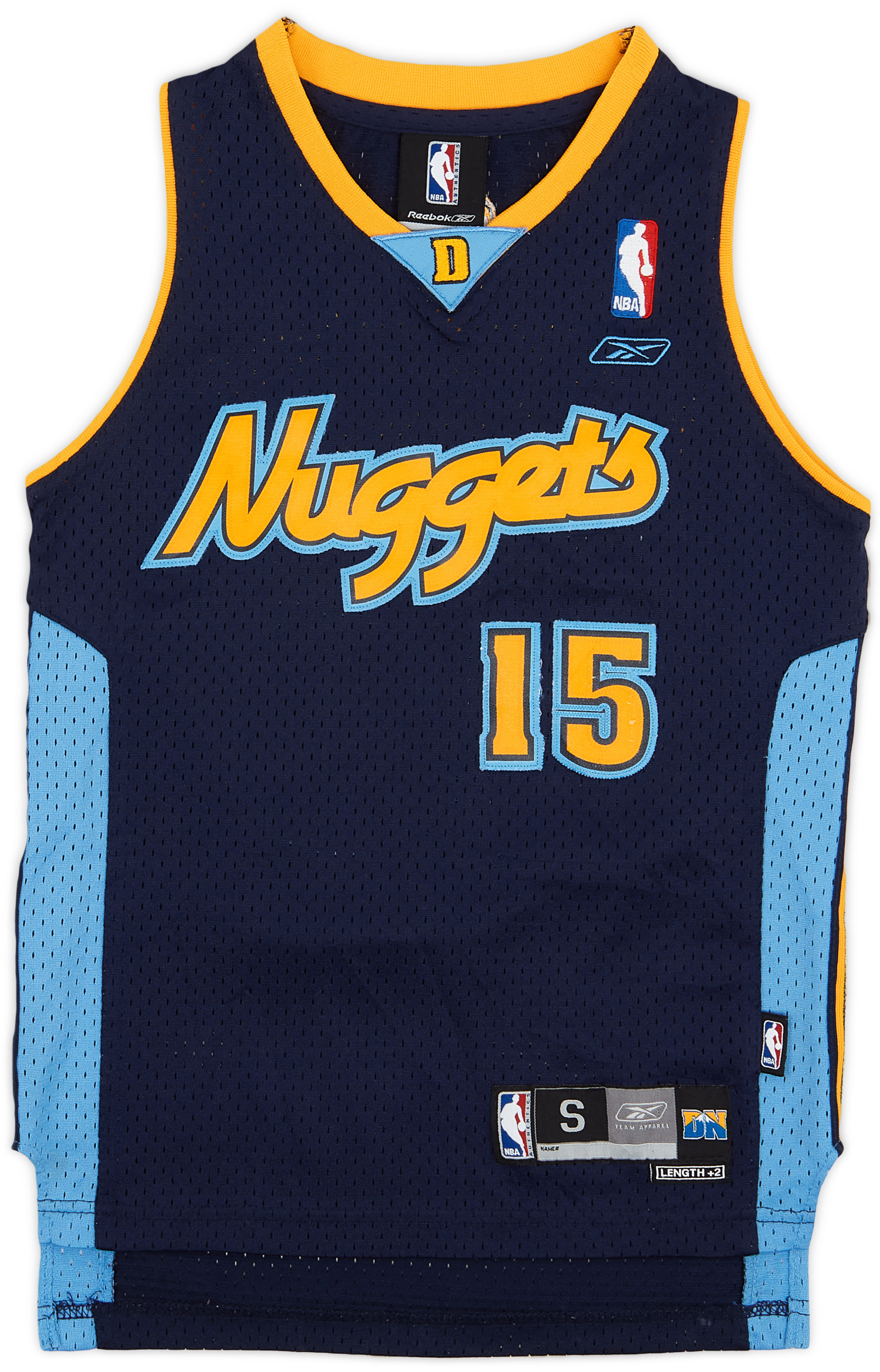 2005-06 Denver Nuggets Anthony #15 Reebok Swingman Alternate Jersey - 6/10 - (S.Boys)