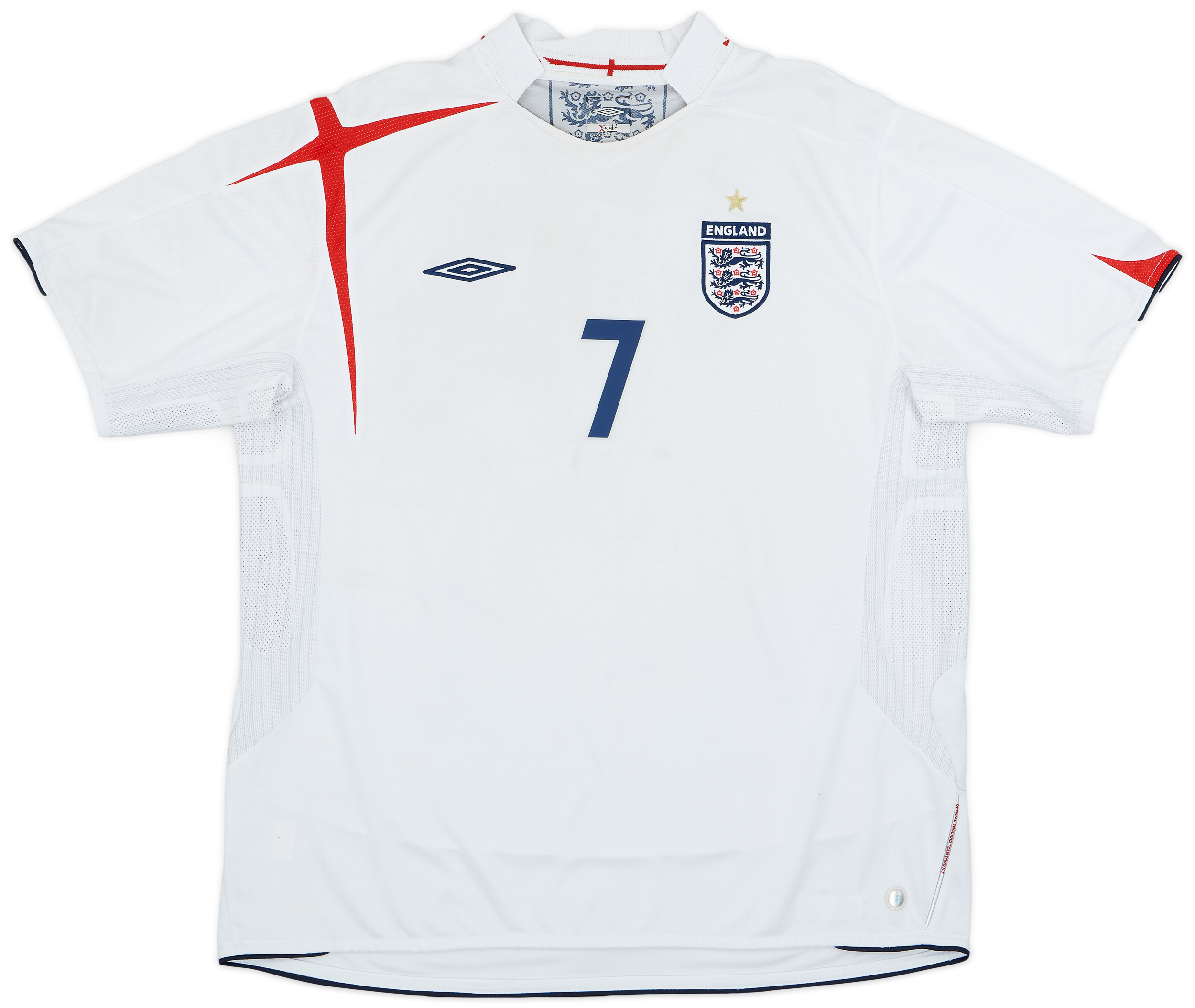 2005-07 England Home Shirt Beckham #7 - 5/10 - (XXL) 2005-07 England Home Shirt Beckham #7 - 5/10 - (XXL)