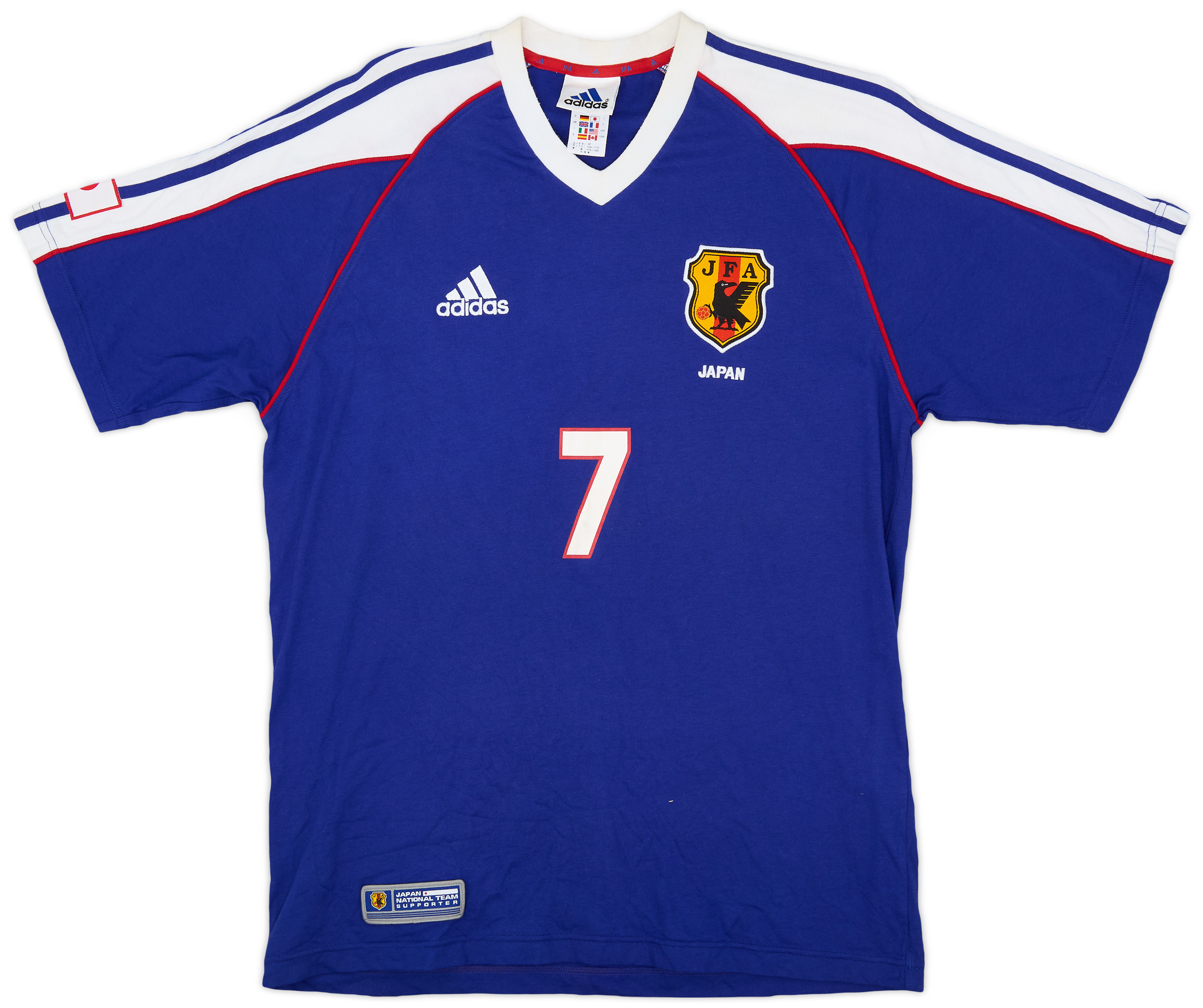 2001-02 Japan adidas T-Shirt Nakata #7 - 7/10 - (L) 2001-02 Japan adidas T-Shirt Nakata #7 - 7/10 - (L)